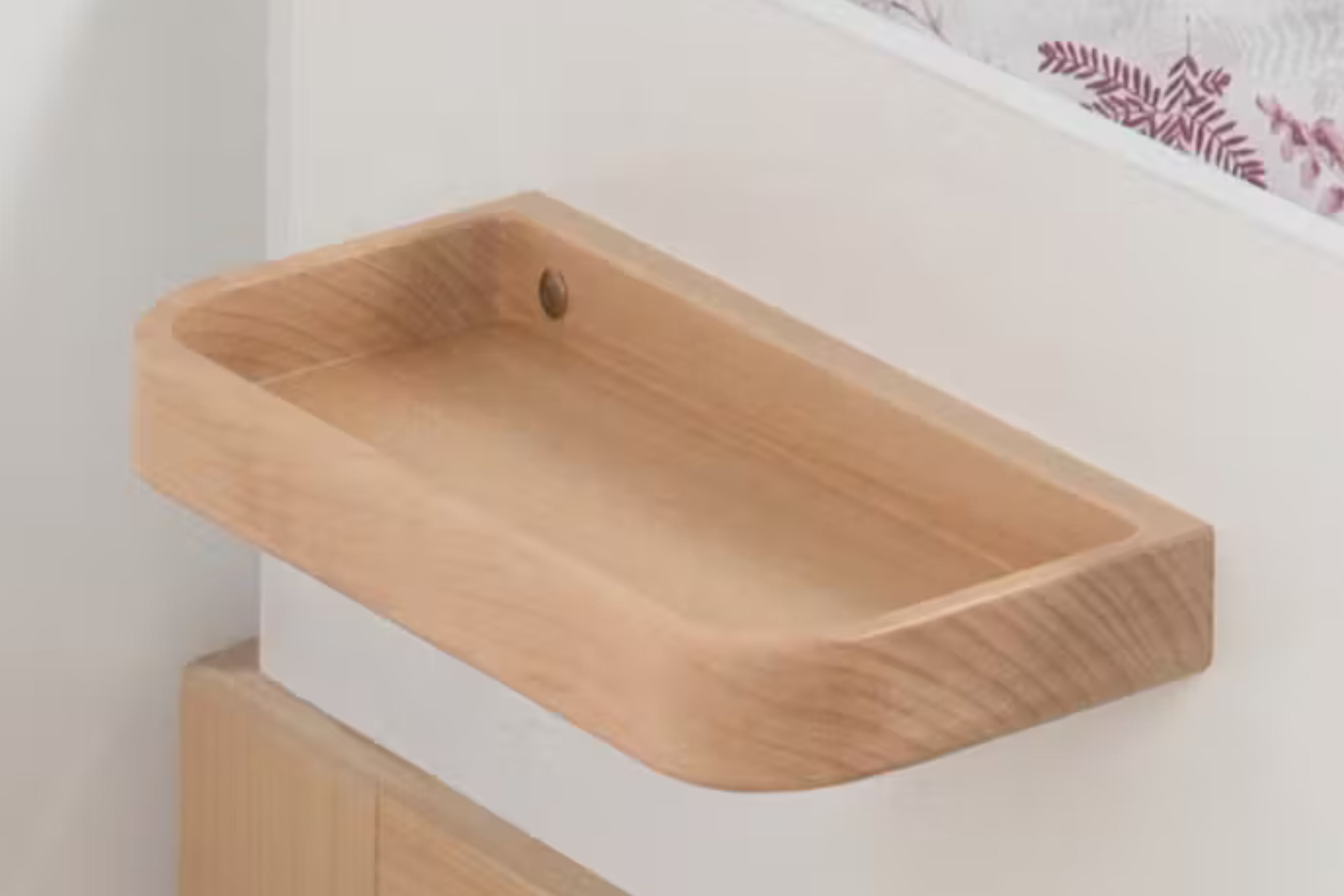 Zoom in picture of the side tray of the Boori Natty Guarded Single Bed