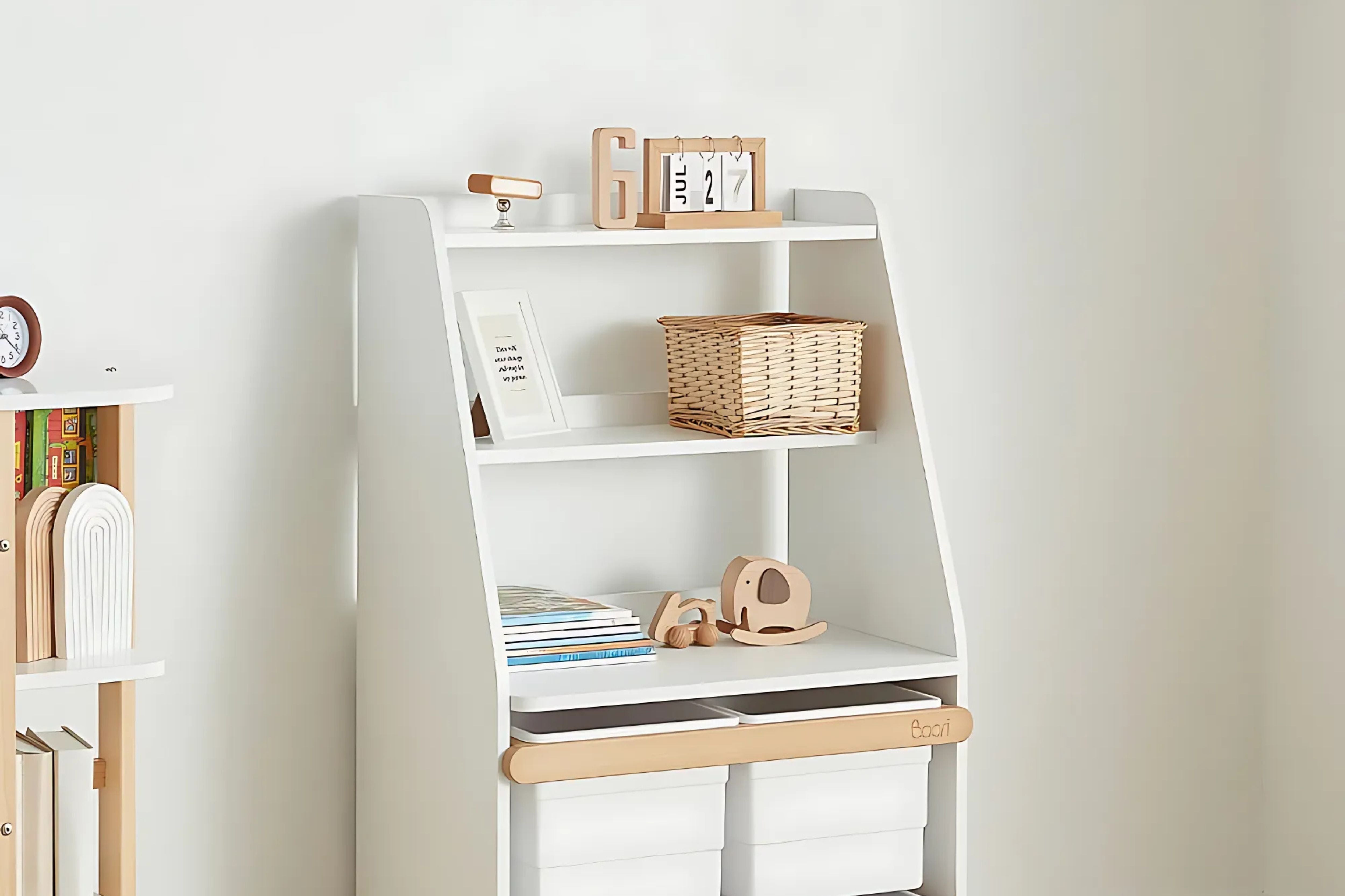 Boori Tidy Integrated Storage Unit close up of shelves