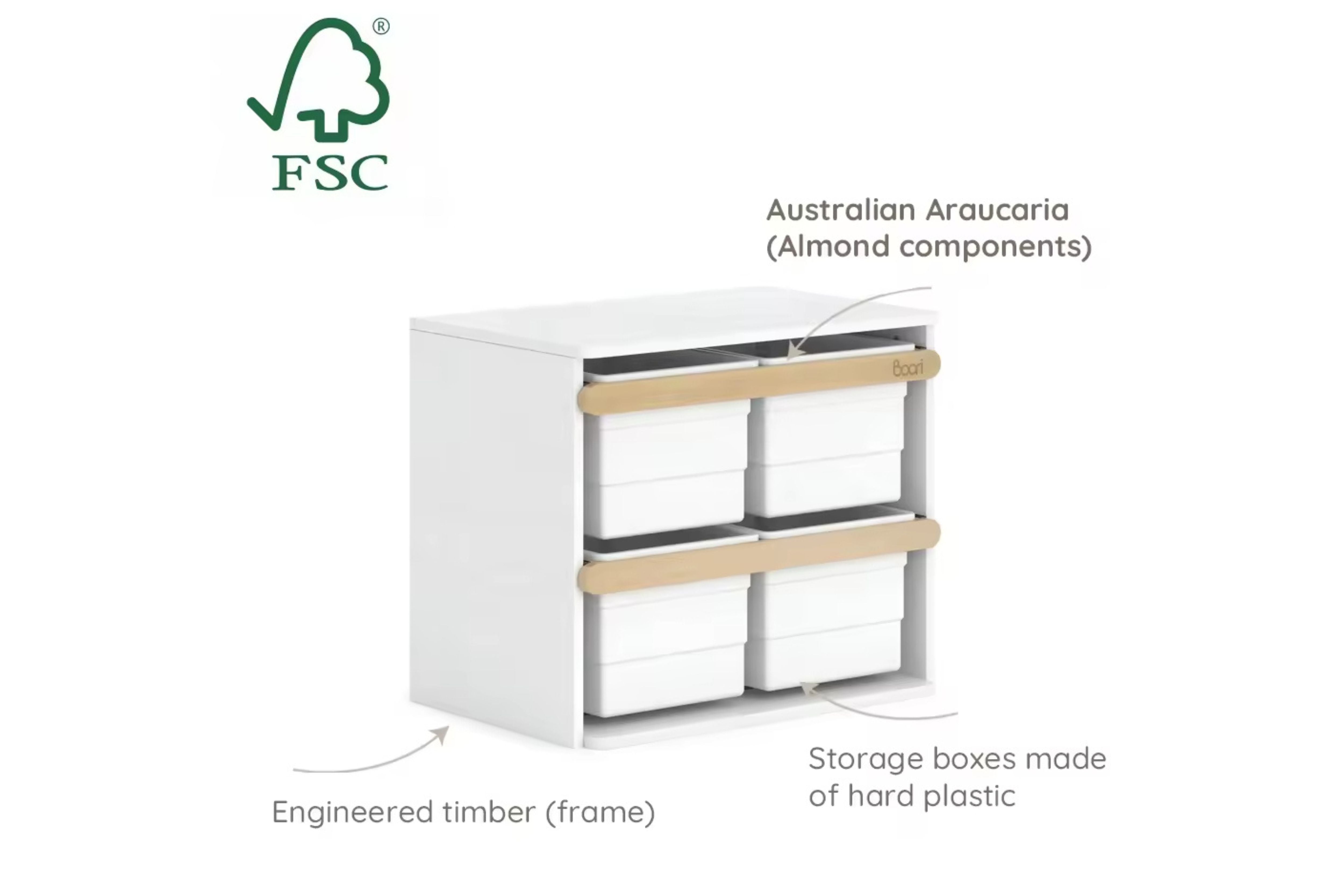 Boori Tidy Toy Cabinet details and information
