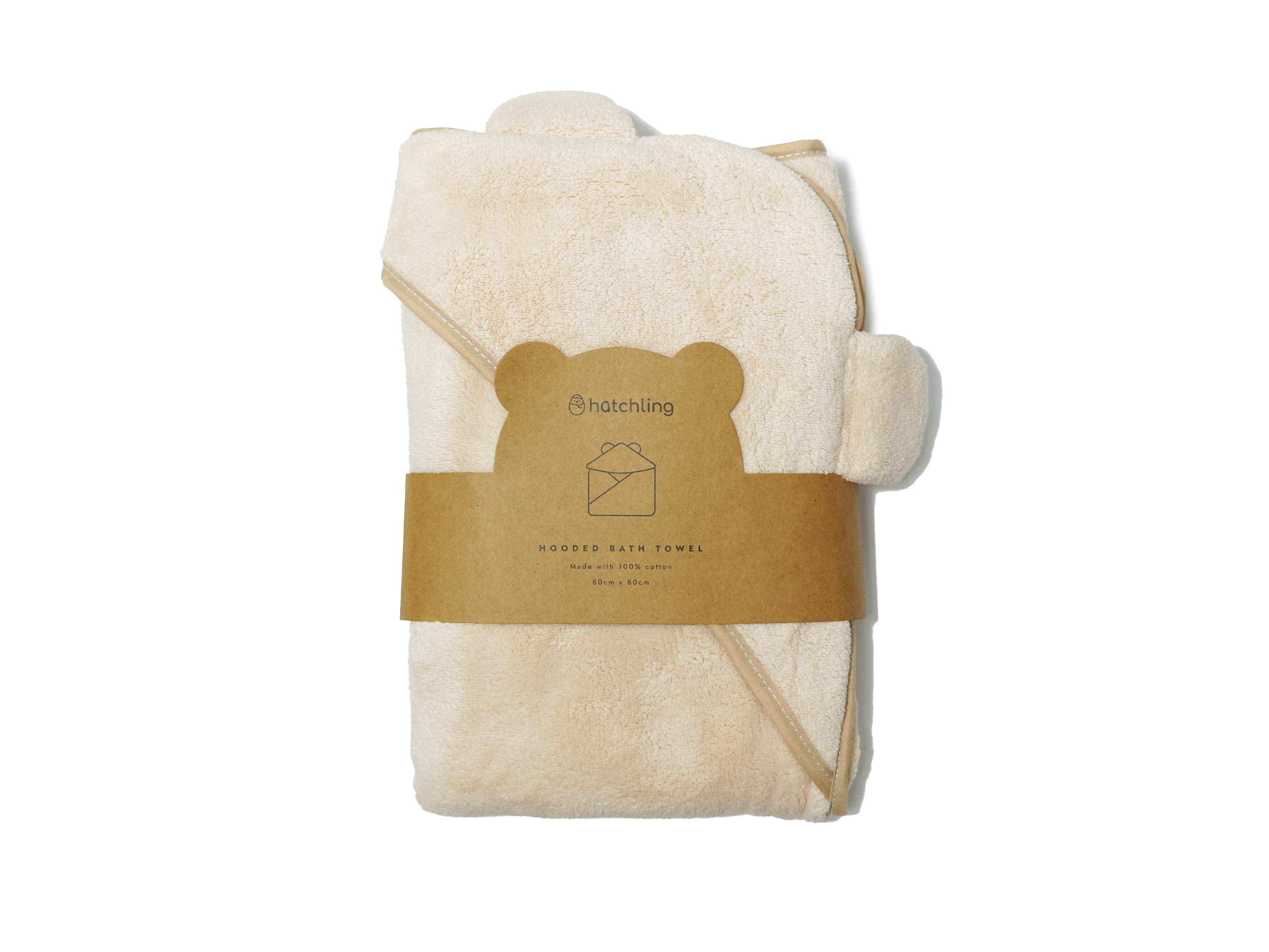 Lollibly Hooded Bath Towel (Cream)