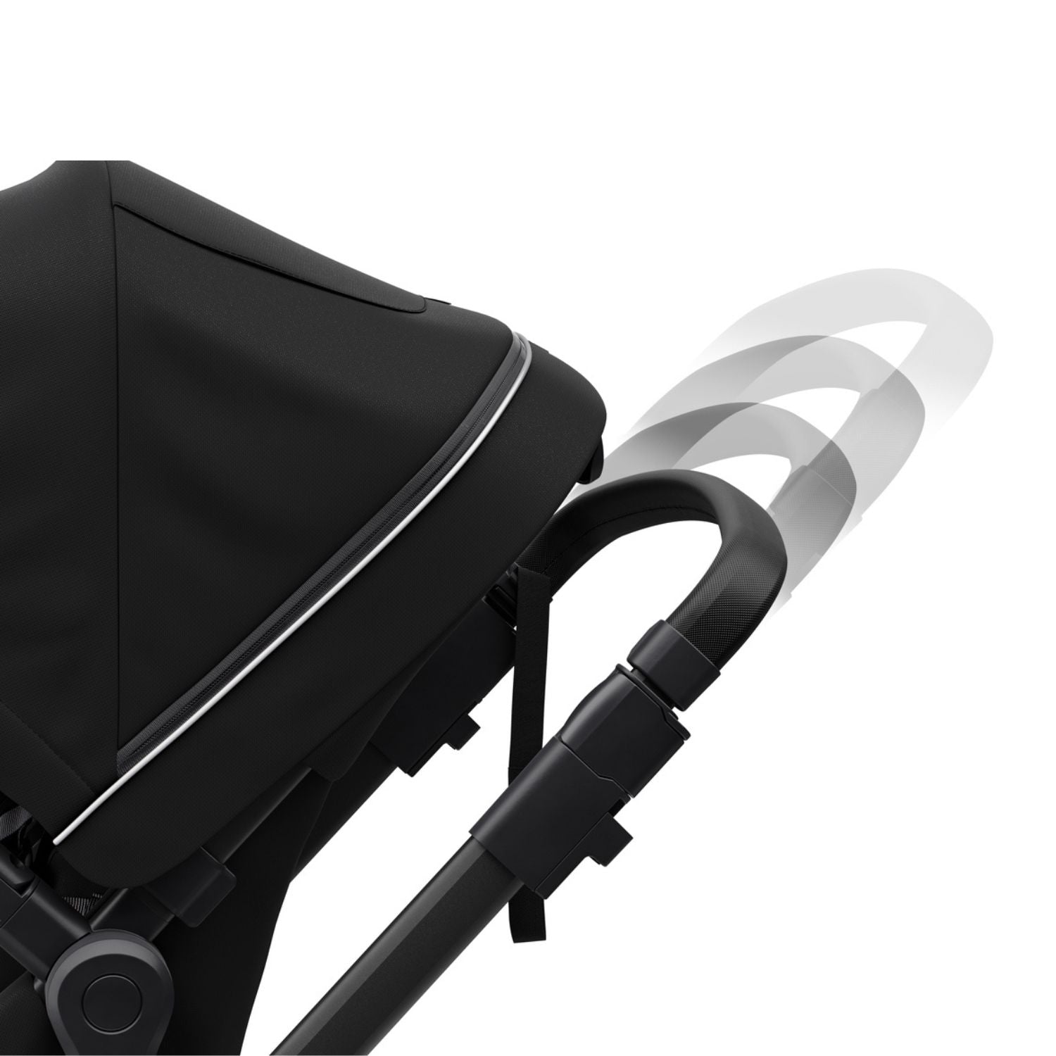 Thule Sleek Convertible Single to Double Urban Stroller Black Adjustable handle