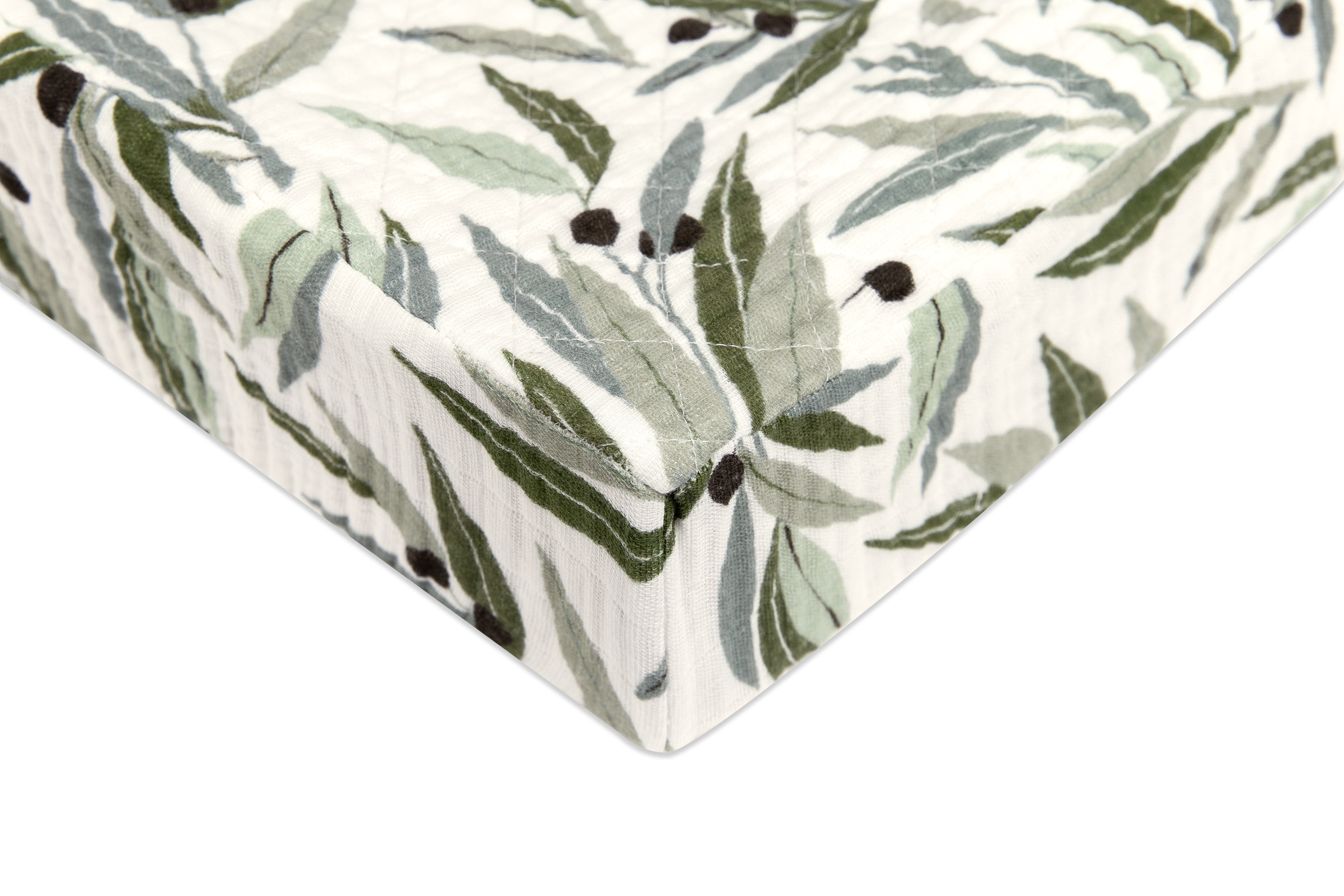 Babyletto Quilted Change Pad Cover Olive Branches