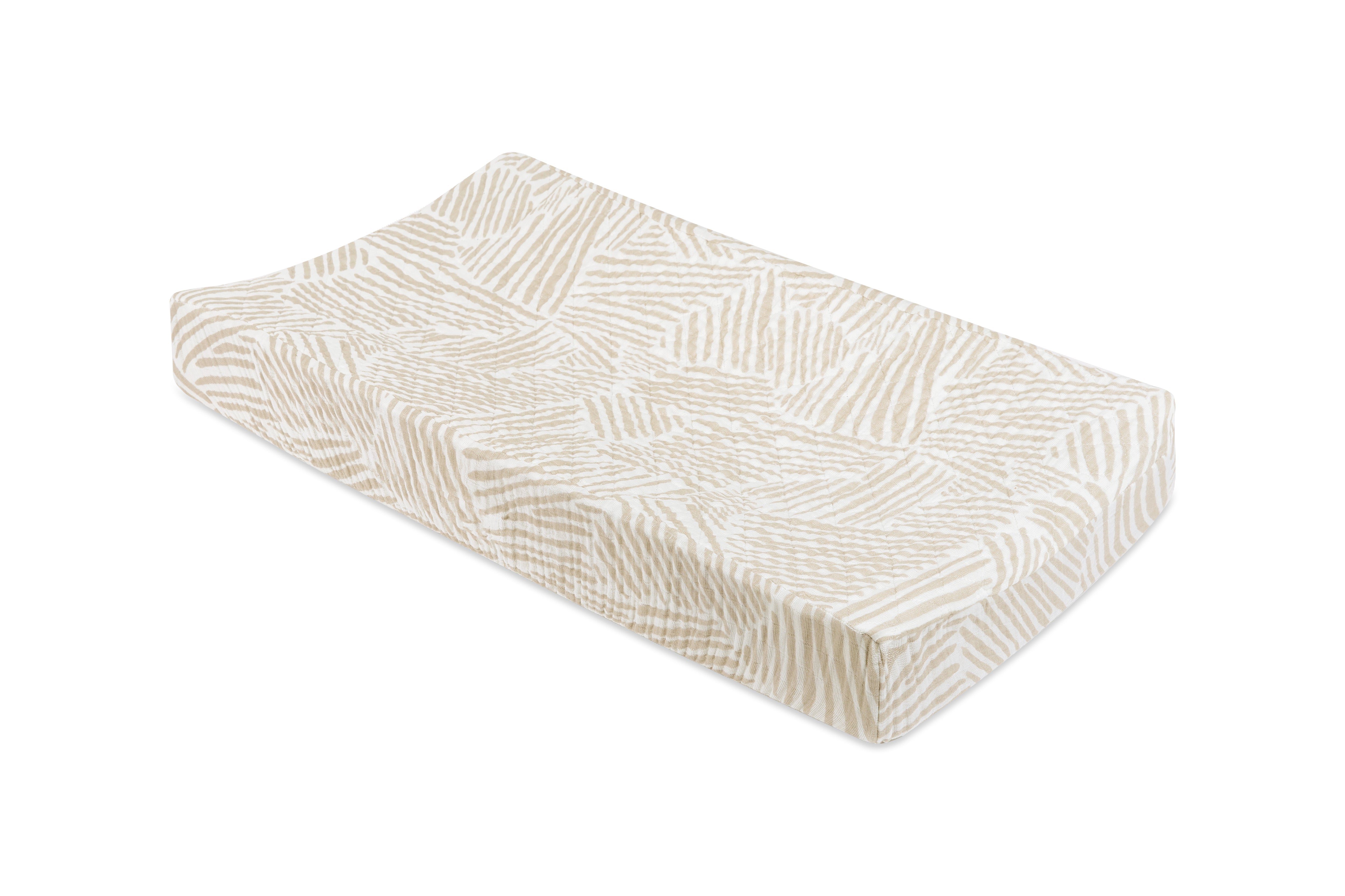 Babyletto Quilted Change Pad Cover Oat Stripe