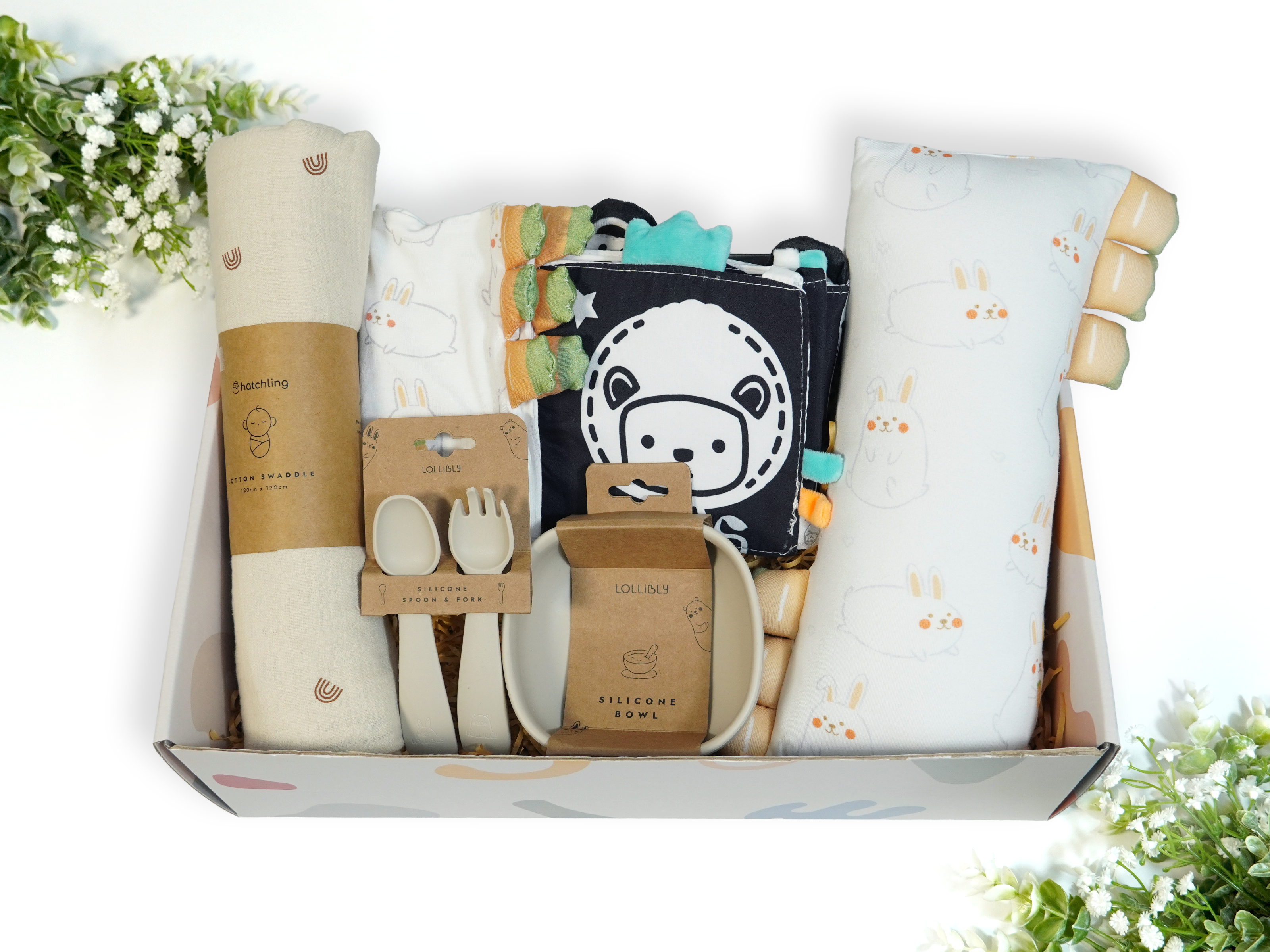 gift set with baby essentials