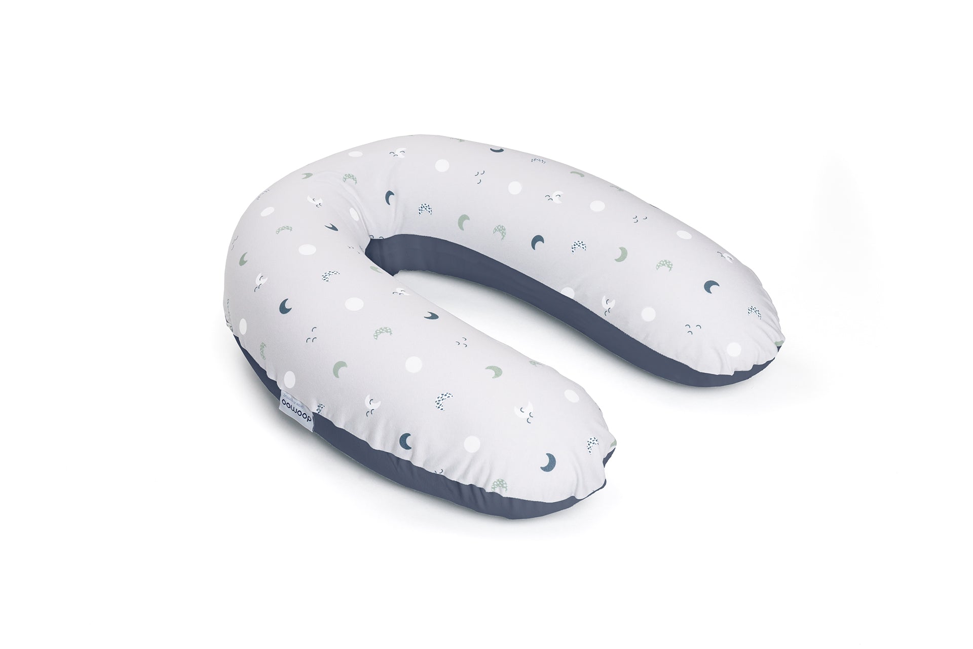 doomoo buddy 3-in-1 pregnancy pillow blue grey moon color_blue-grey-moon