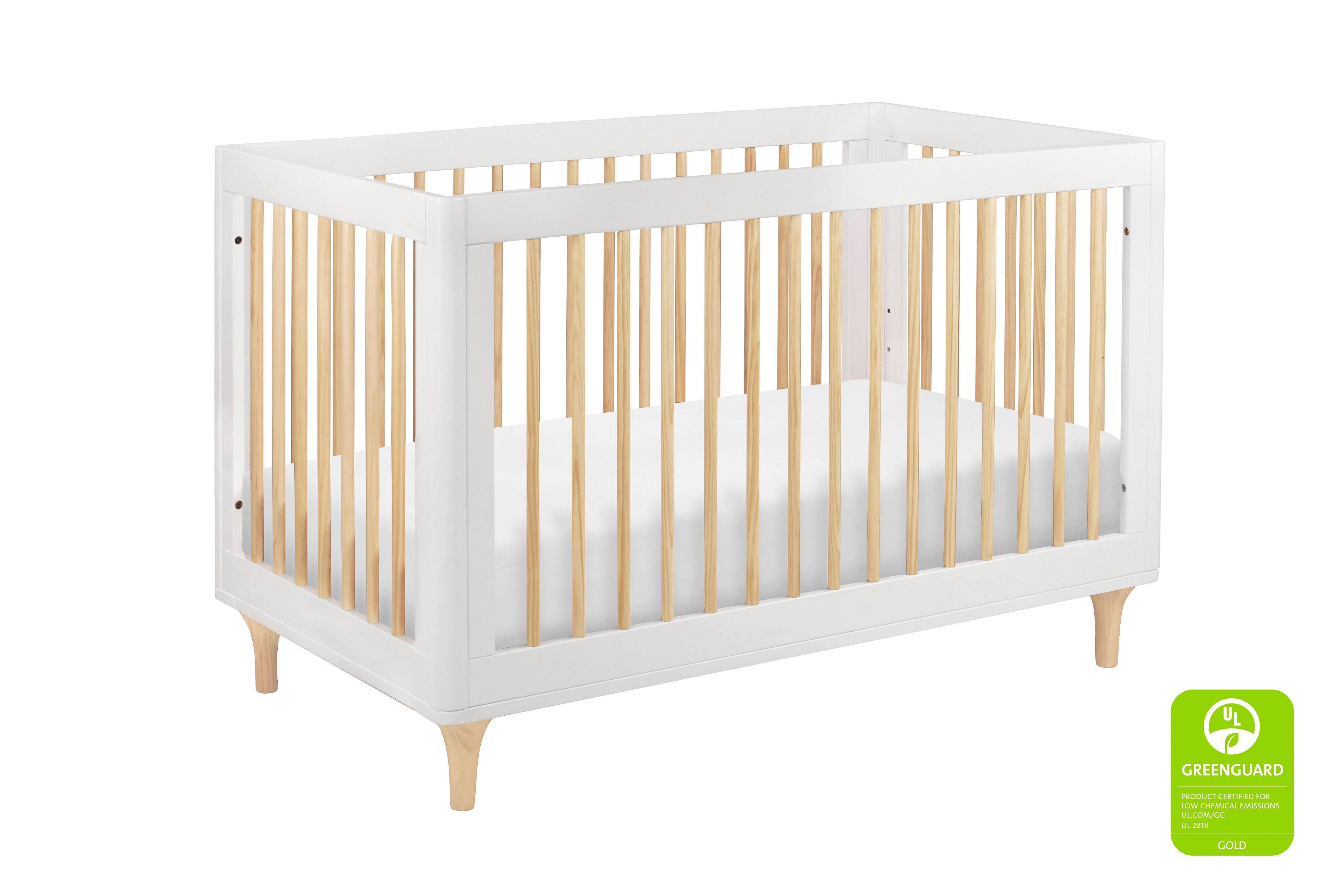 Babyletto Lolly Crib White Natural#color_white-and-natural