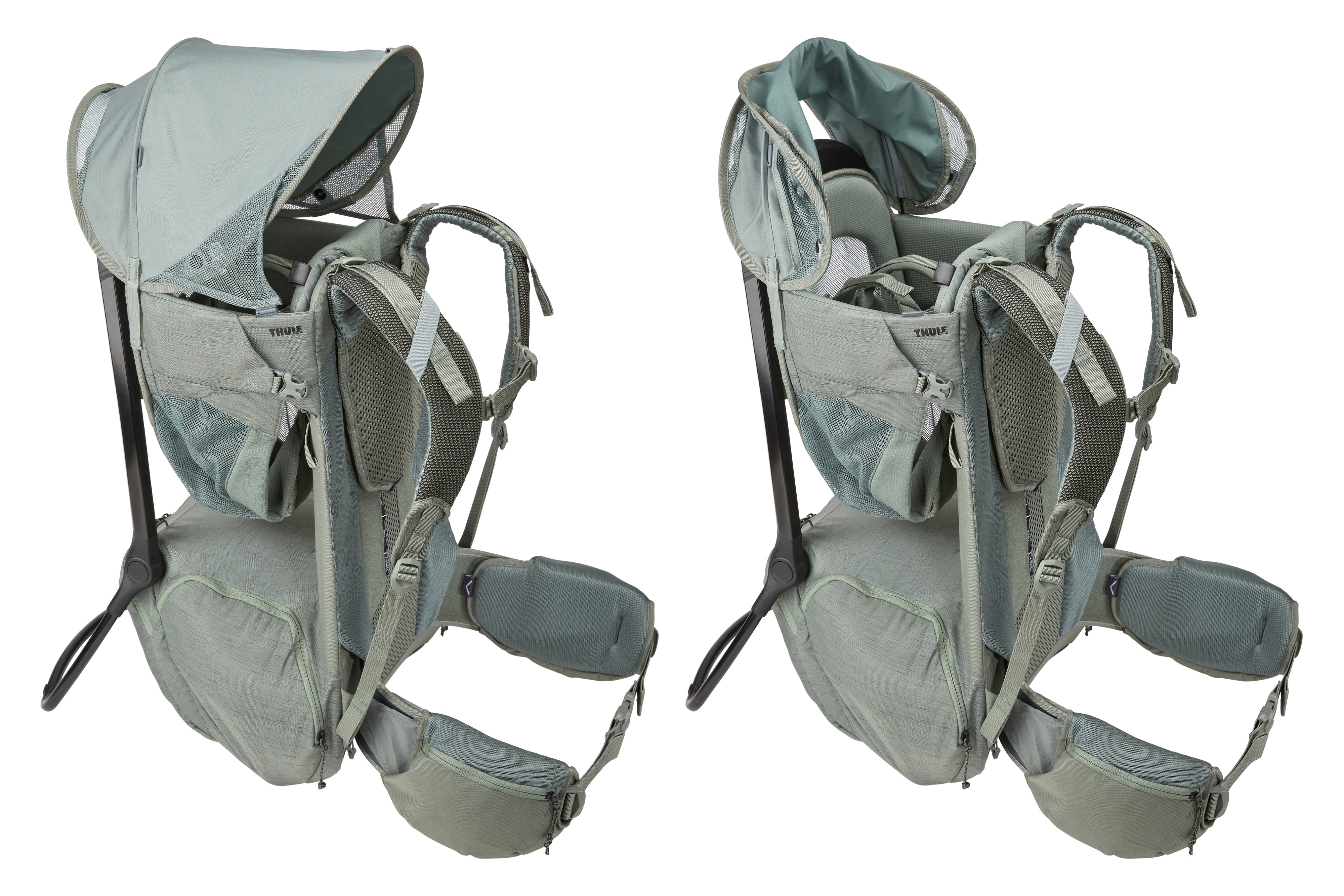 Thule Child Carrier Backpack Sapling with canopy cover Agave Green