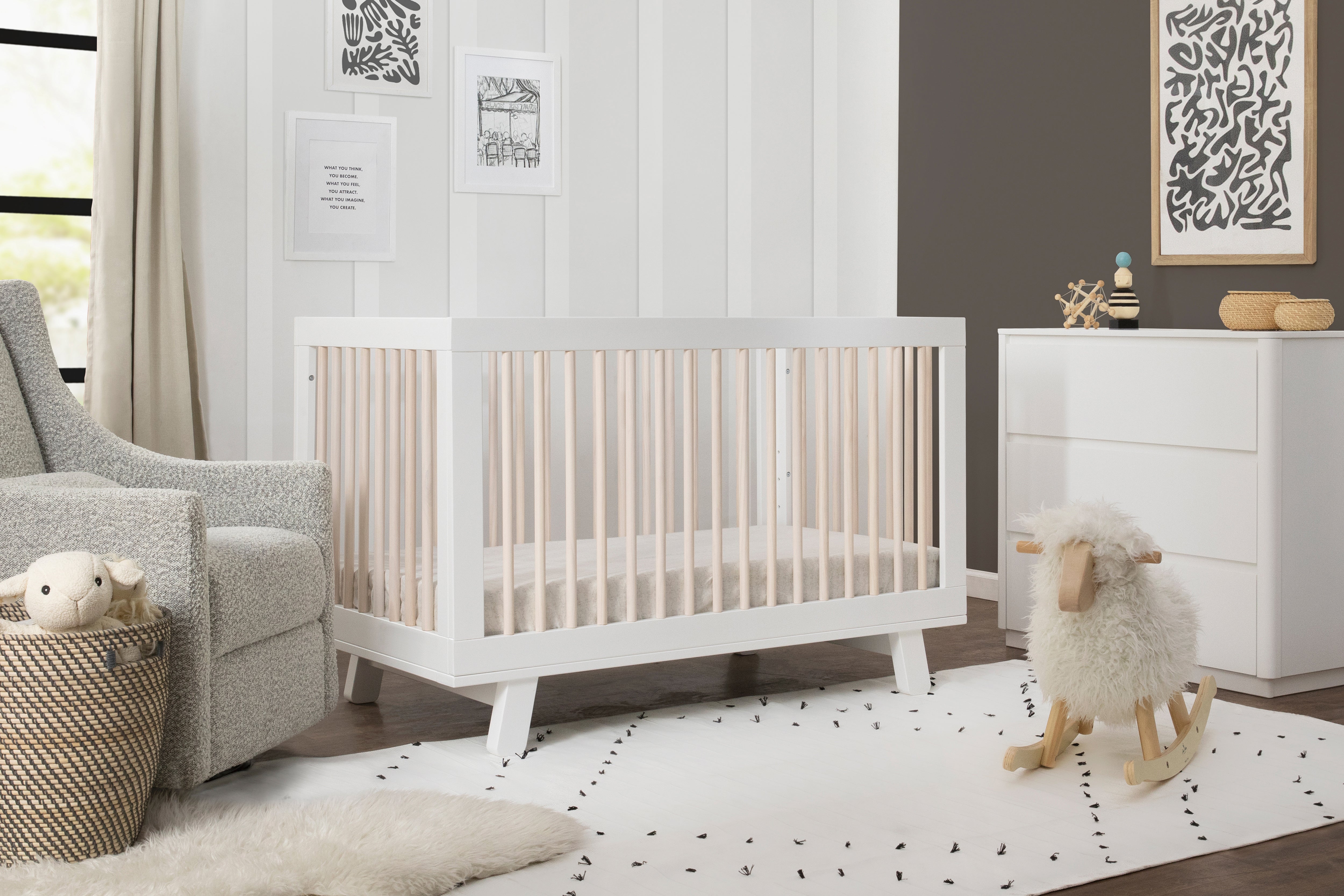 babyletto hudson crib white washed#color_white-and-washed
