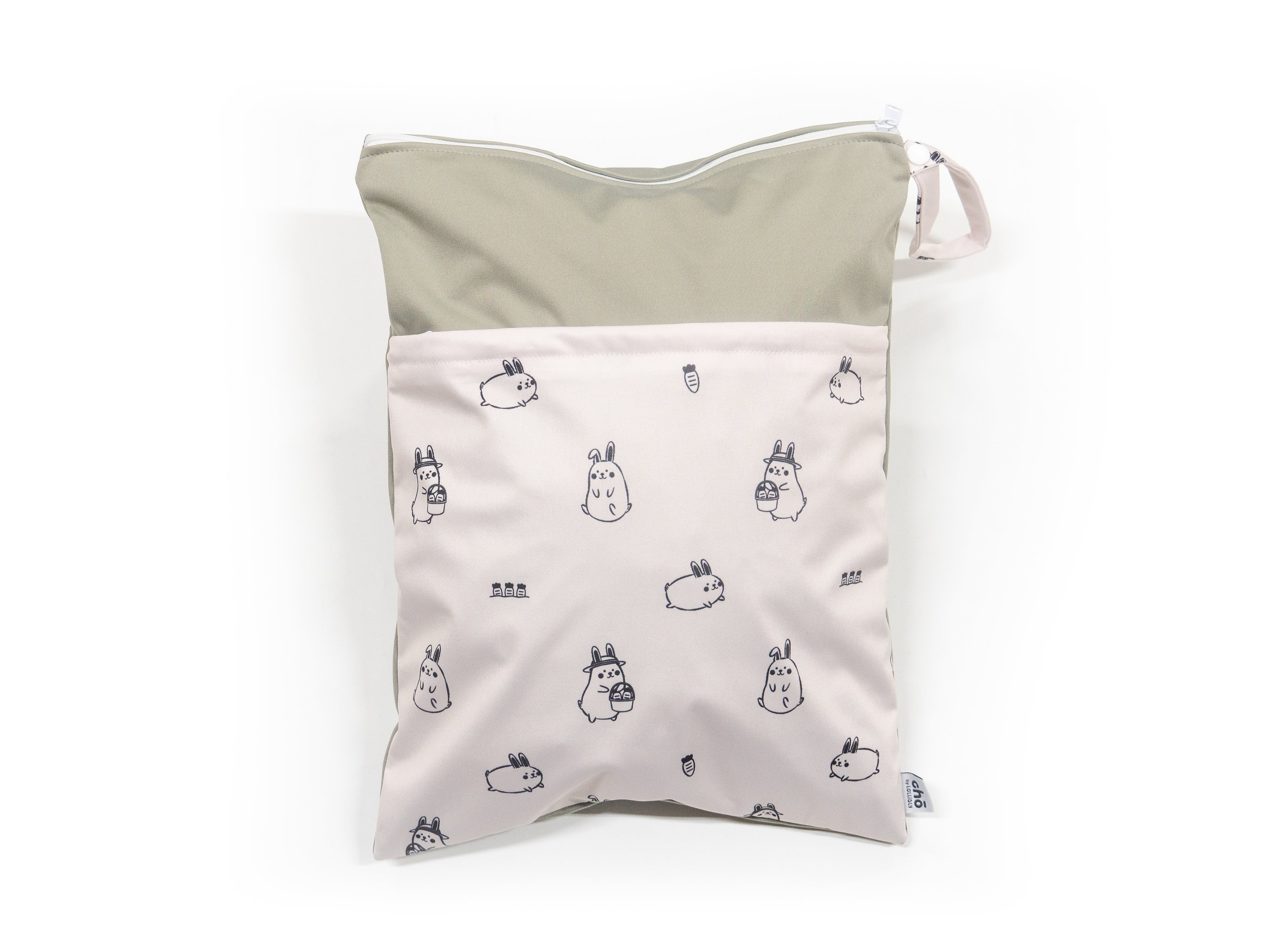 momo bunny slate waterproof wet bag