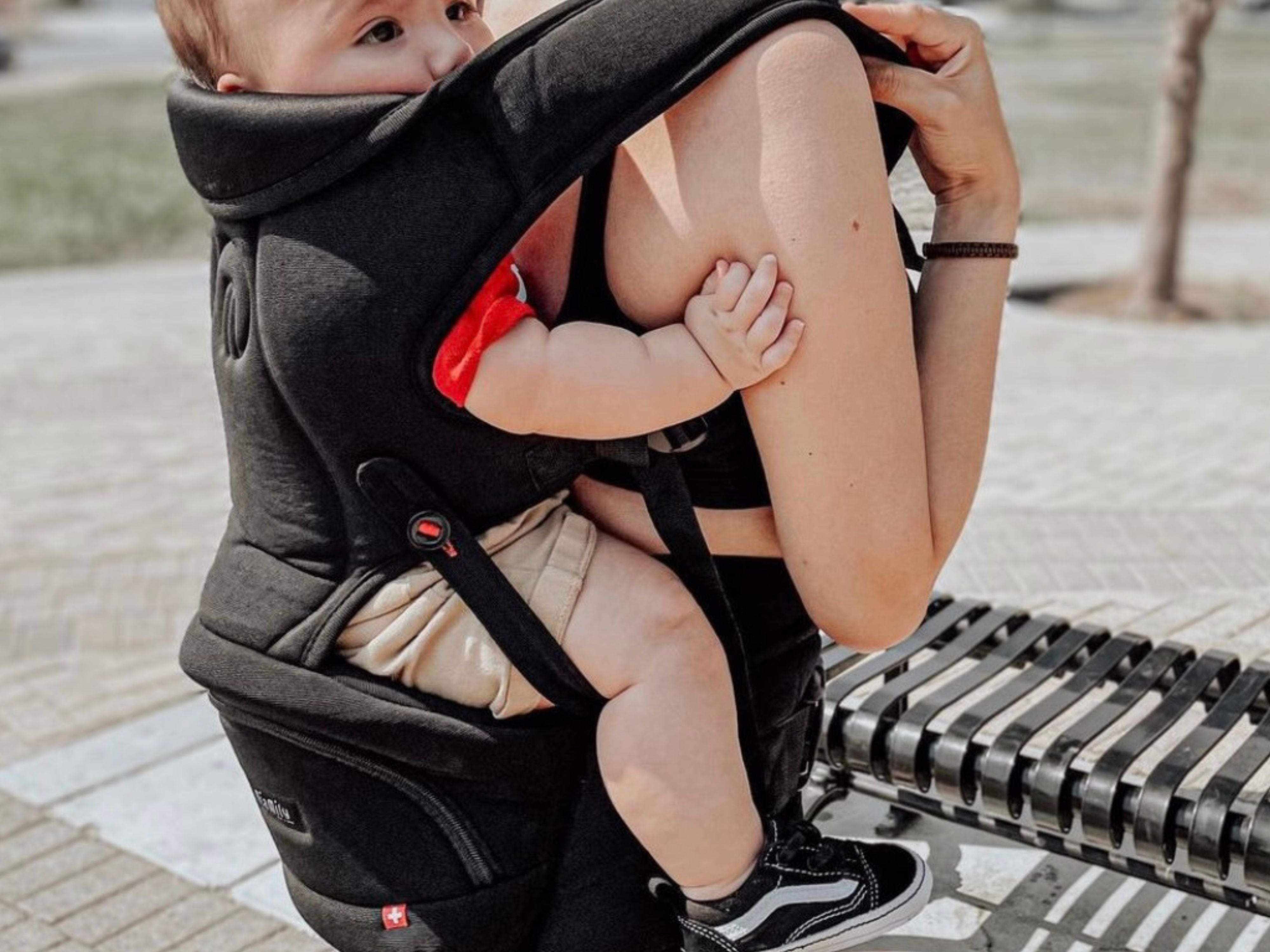 baby in hipster essential carried at the back