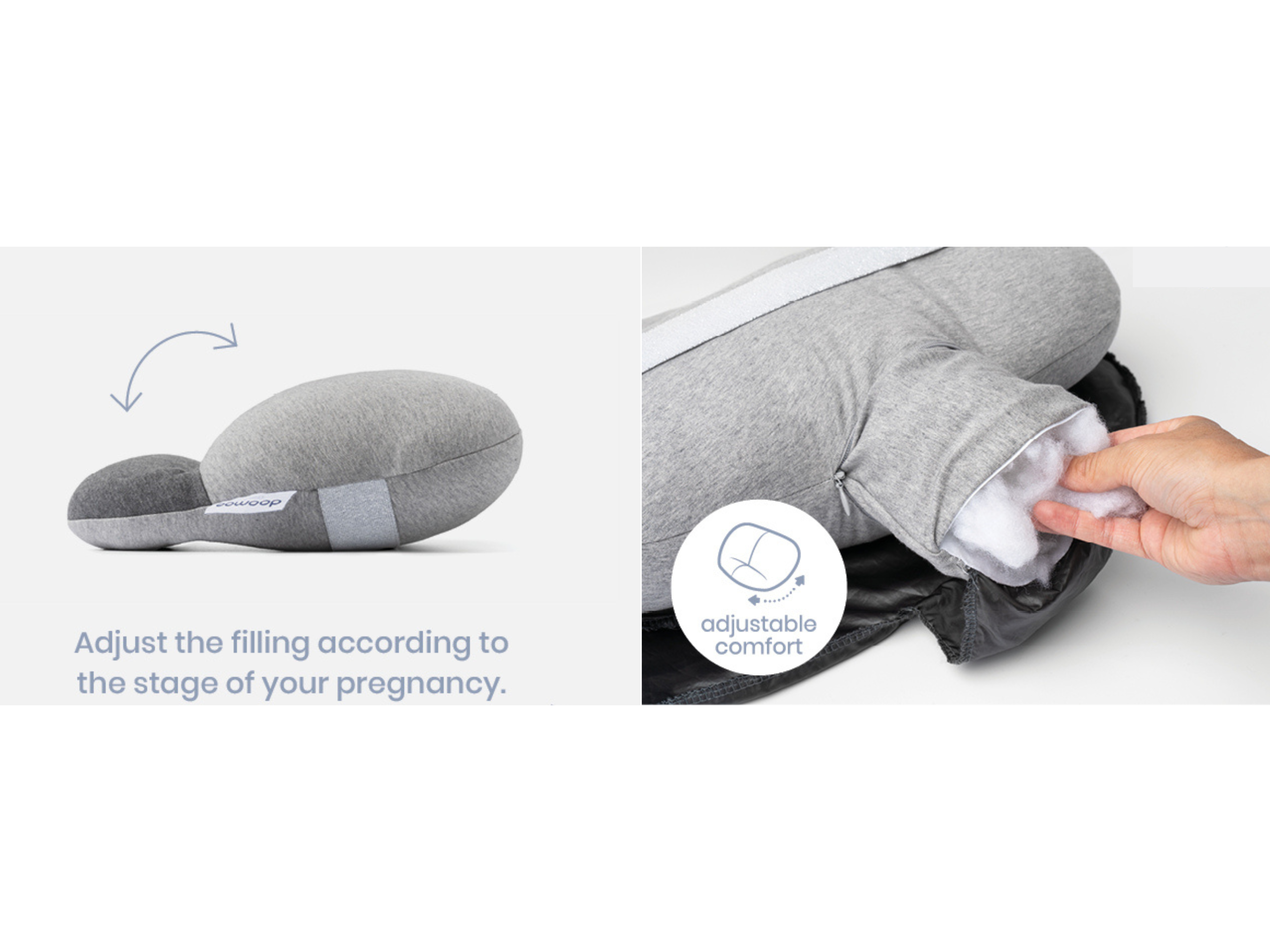 doomoo on the go pillow with adjustable comfort