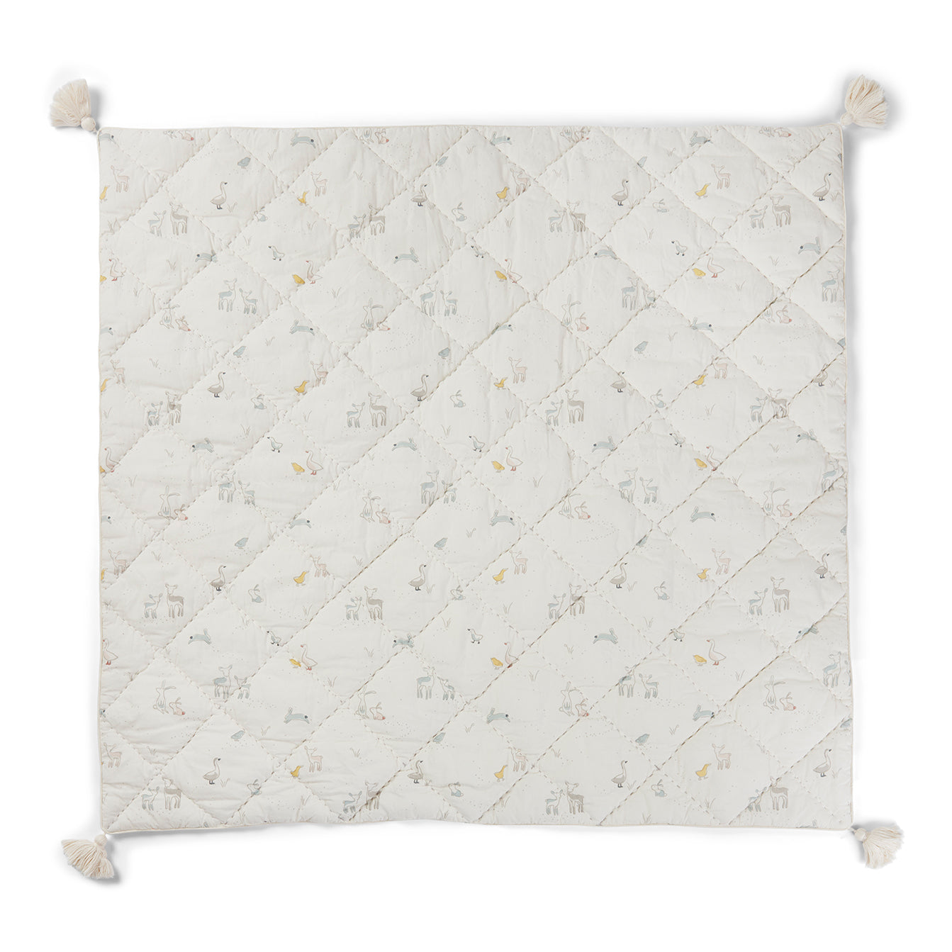 front design of pehr just hatched blanket