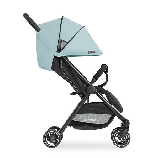 hauck swift x black stroller with blue canopy