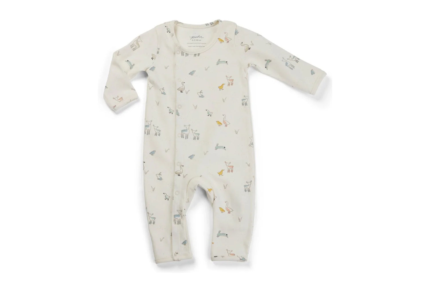 pehr just hatched straight snap romper organic cotton one-piece