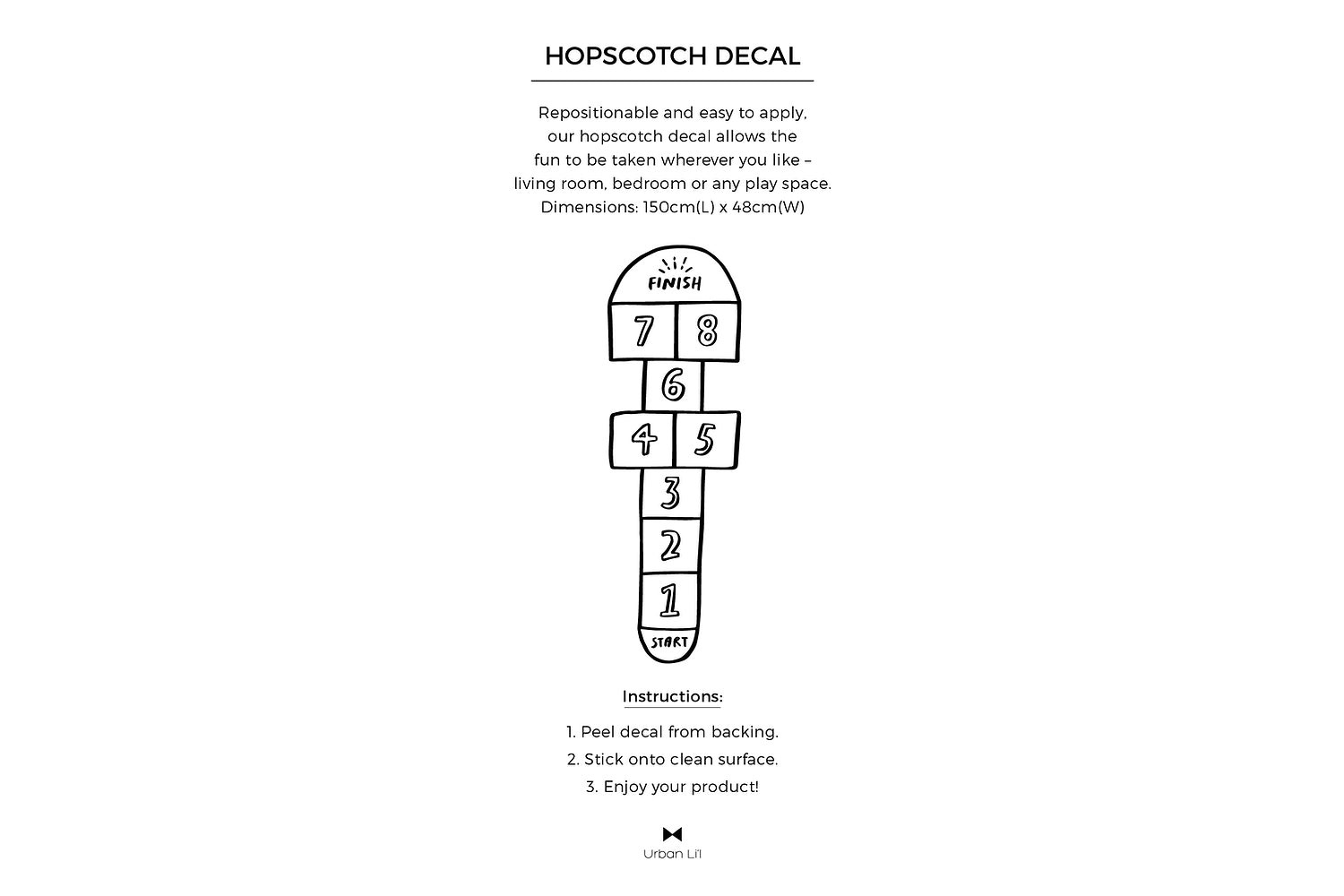 instructions on how to stick fabric floor decal