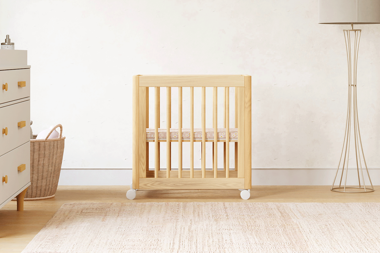 Babyletto Yuzu 8-in-1 Convertible Crib Natural#color_natural