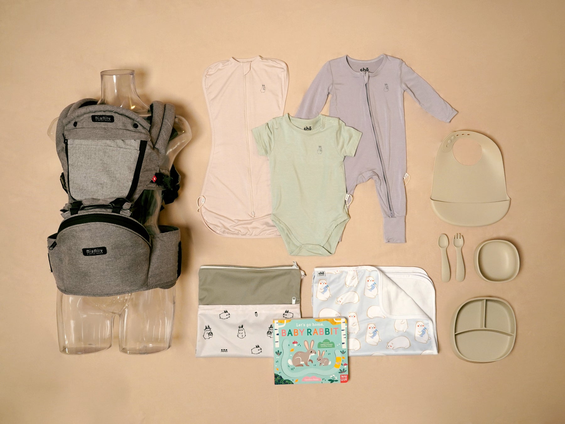 premium gift hamper for new moms and baby for on the go/travel