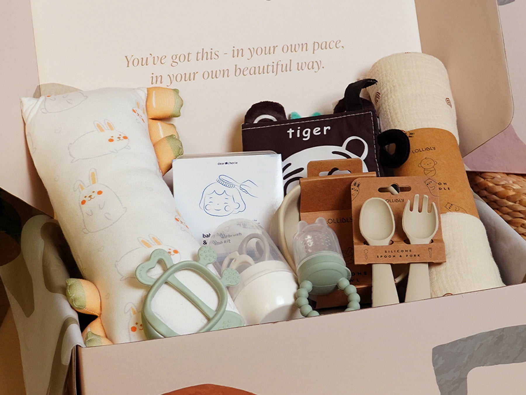 gift set with baby essentials