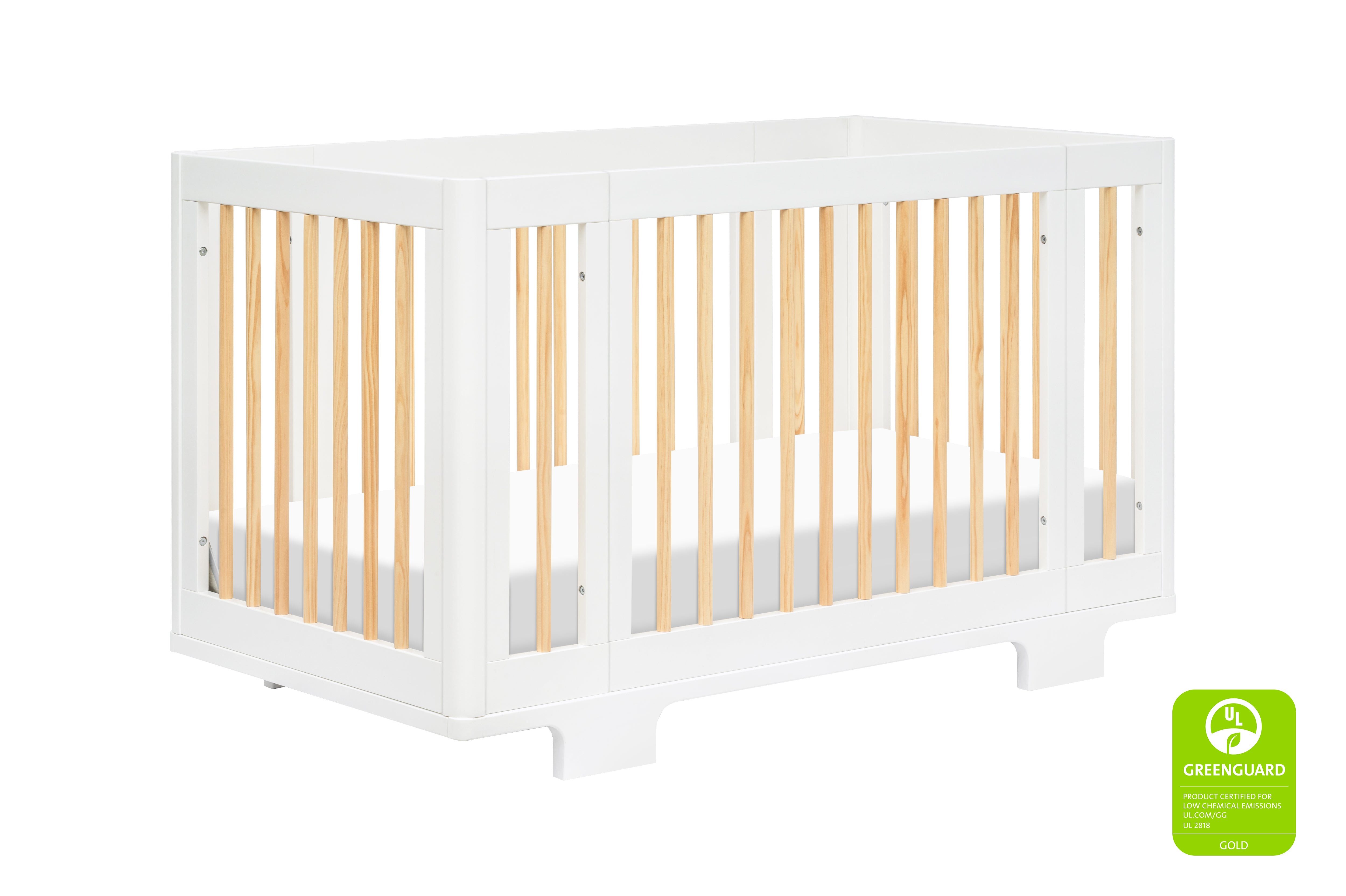 Babyletto Yuzu 8-in-1 Convertible Crib White And Natural#color_white-and-natural