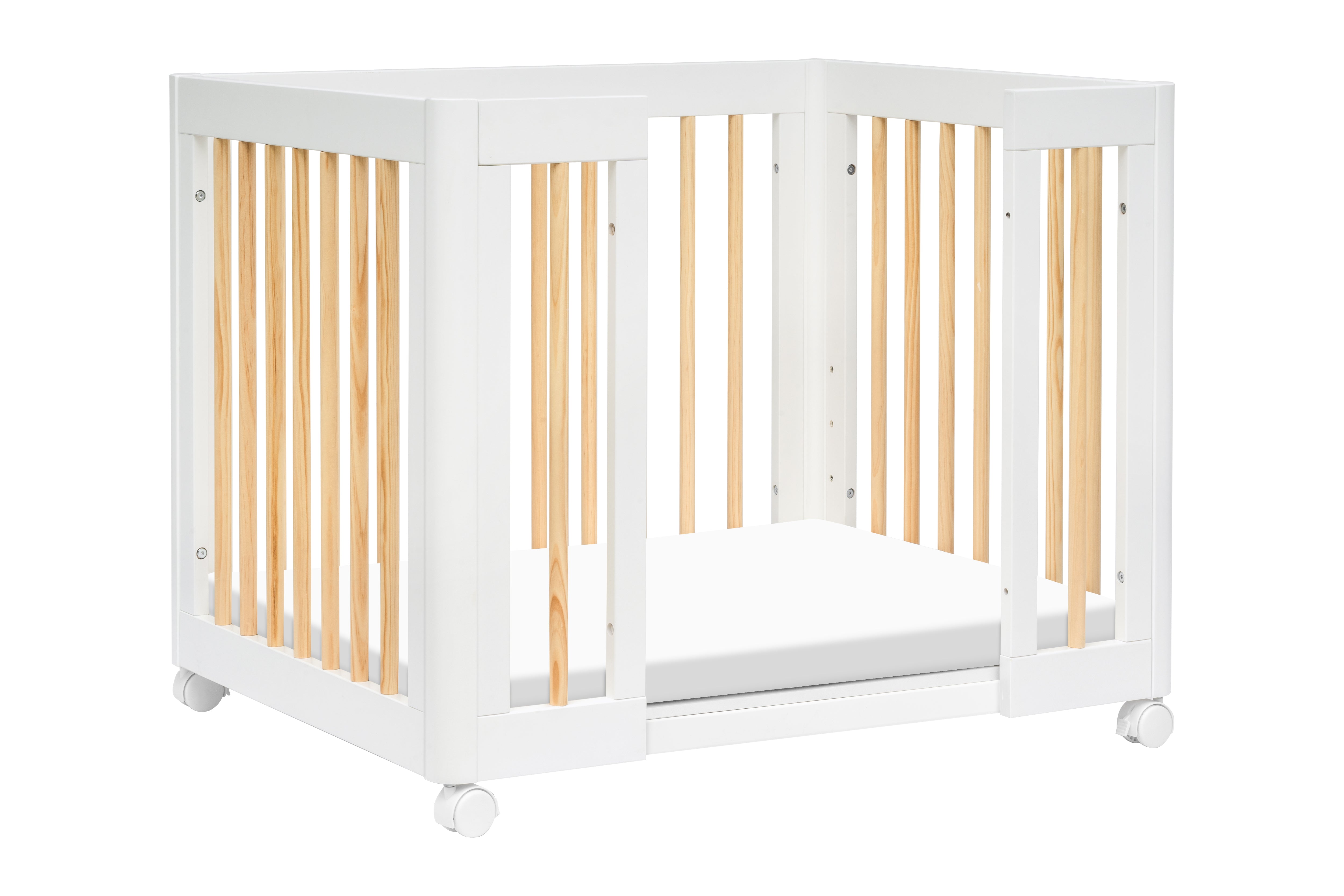 Babyletto Yuzu 8-in-1 Convertible Crib White And Natural#color_white-and-natural