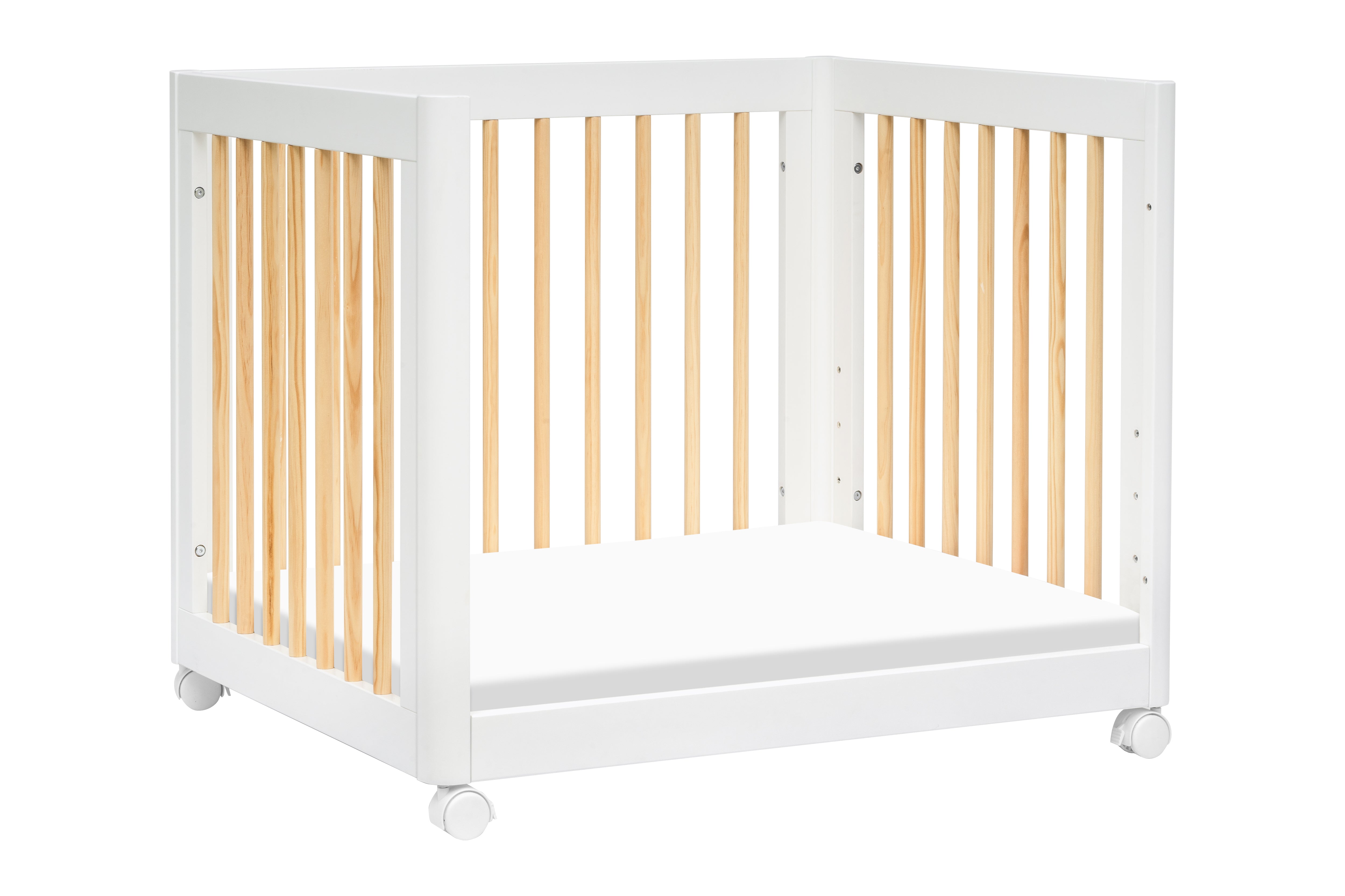 Babyletto Yuzu 8-in-1 Convertible Crib White And Natural#color_white-and-natural