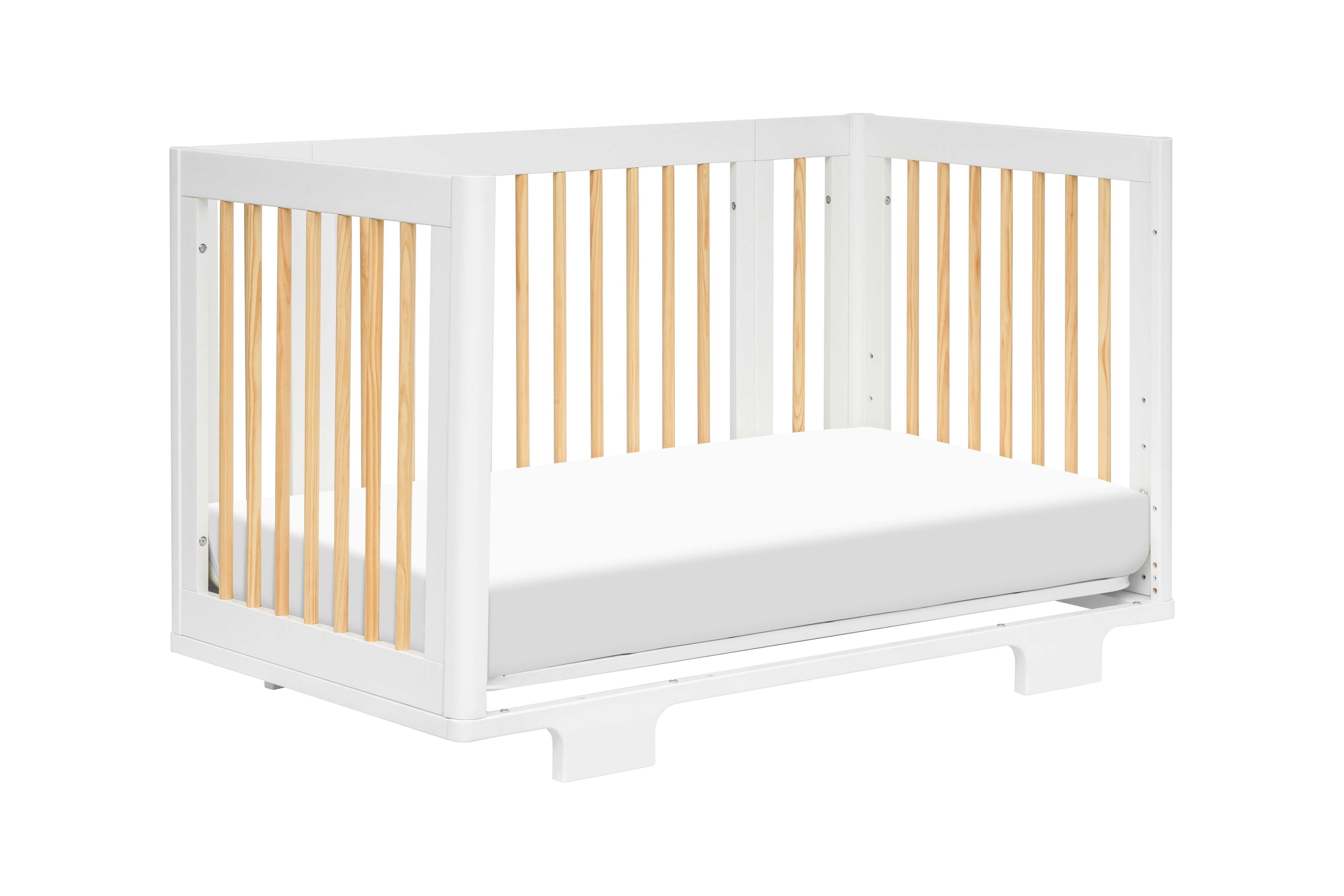 Babyletto Yuzu 8-in-1 Convertible Crib White And Natural#color_white-and-natural