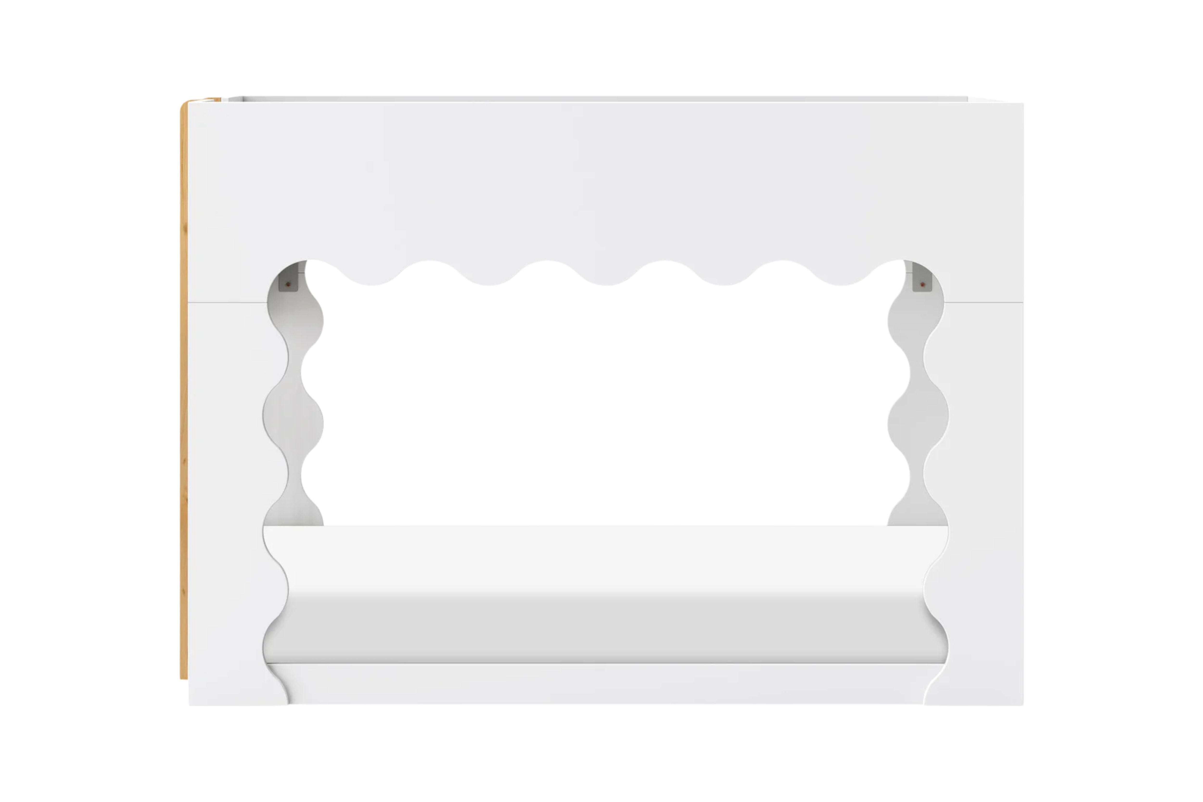 White convertible Babyletto Lido bunk bed with white mattress #color_white
