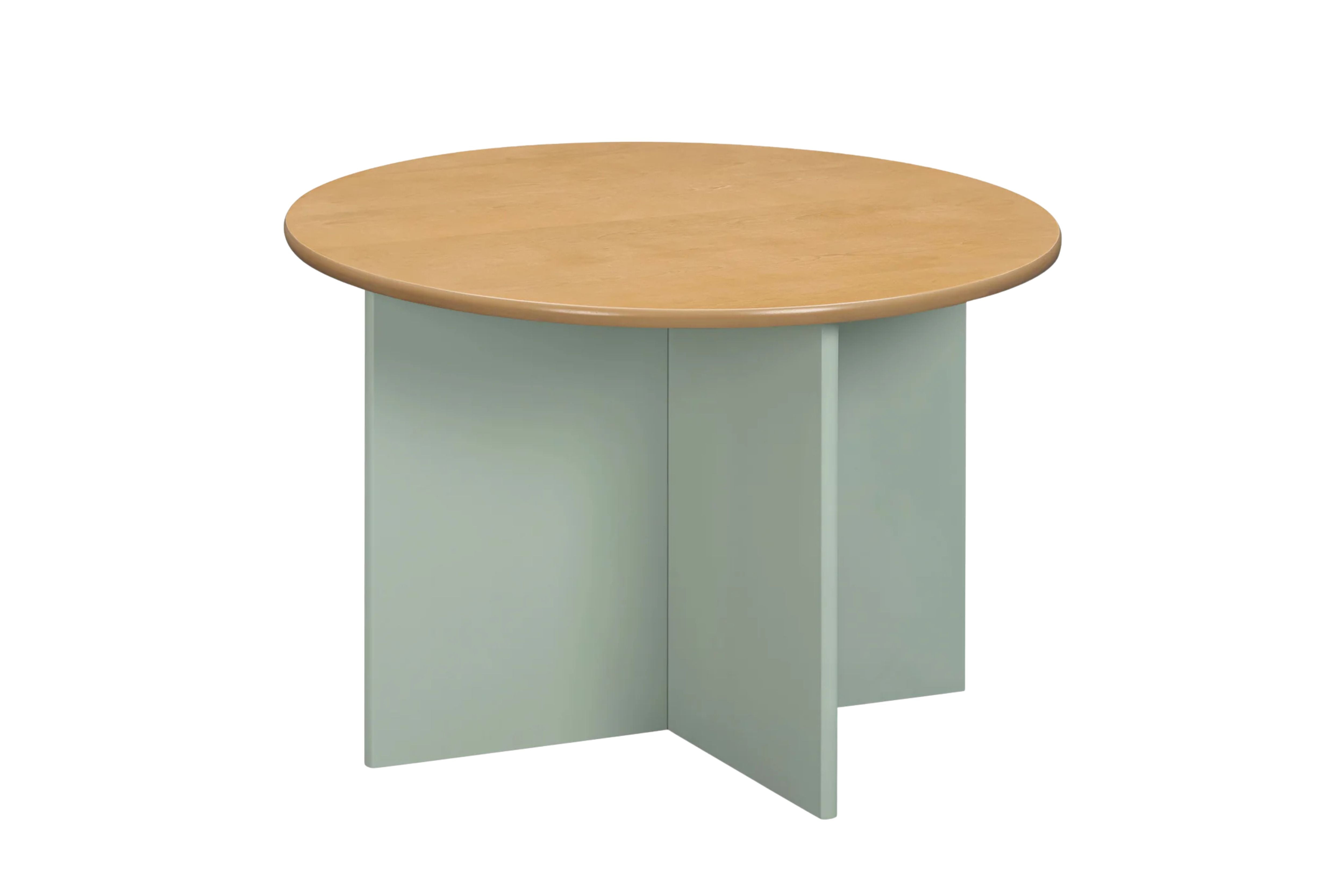 Nessa nesting children's play table and chairs set #color_light-sage-honey