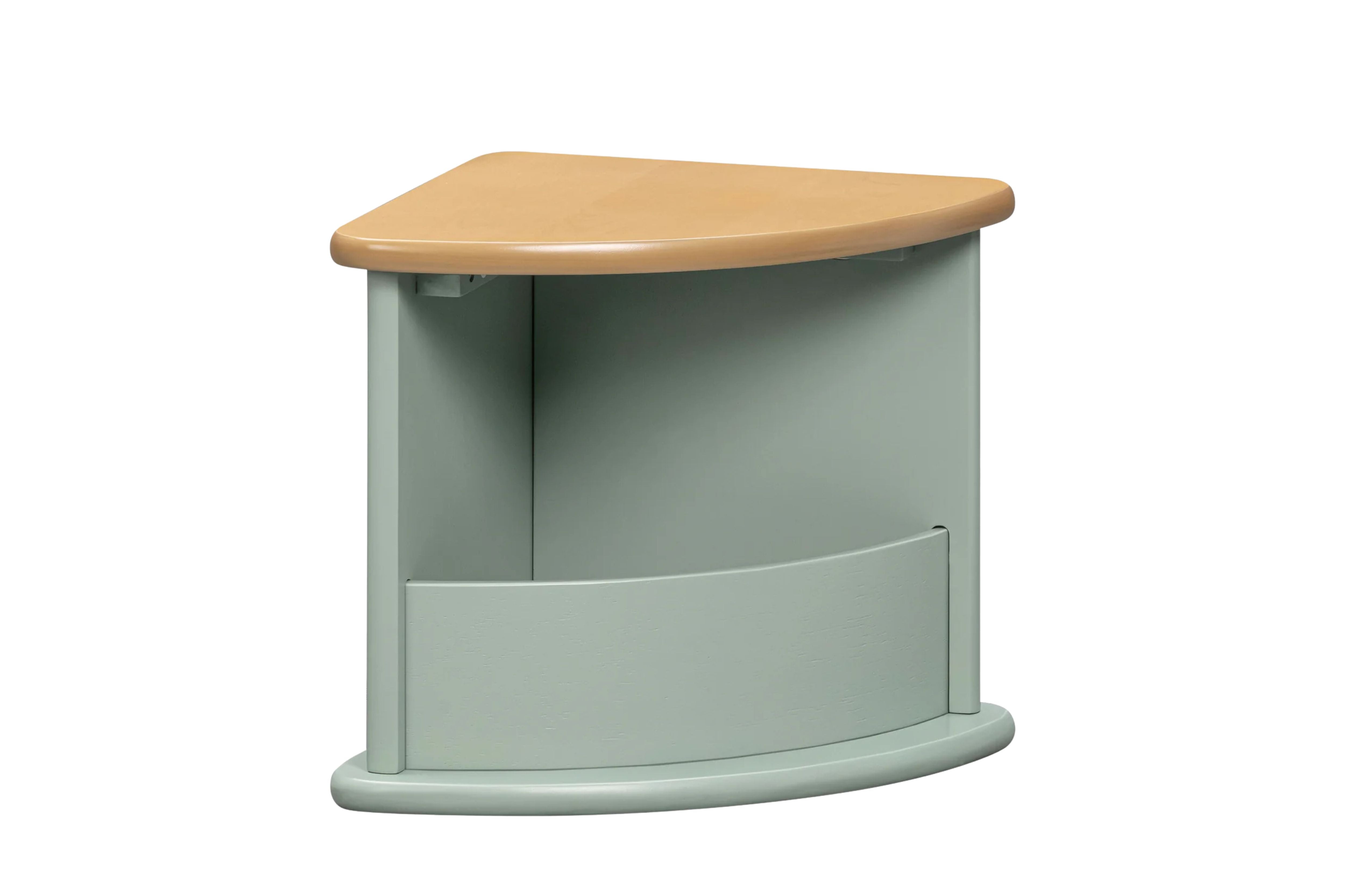 Nessa nesting children's play table and chairs set #color_light-sage-honey