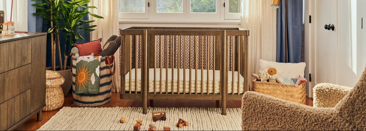 mid century modern warm nursery
