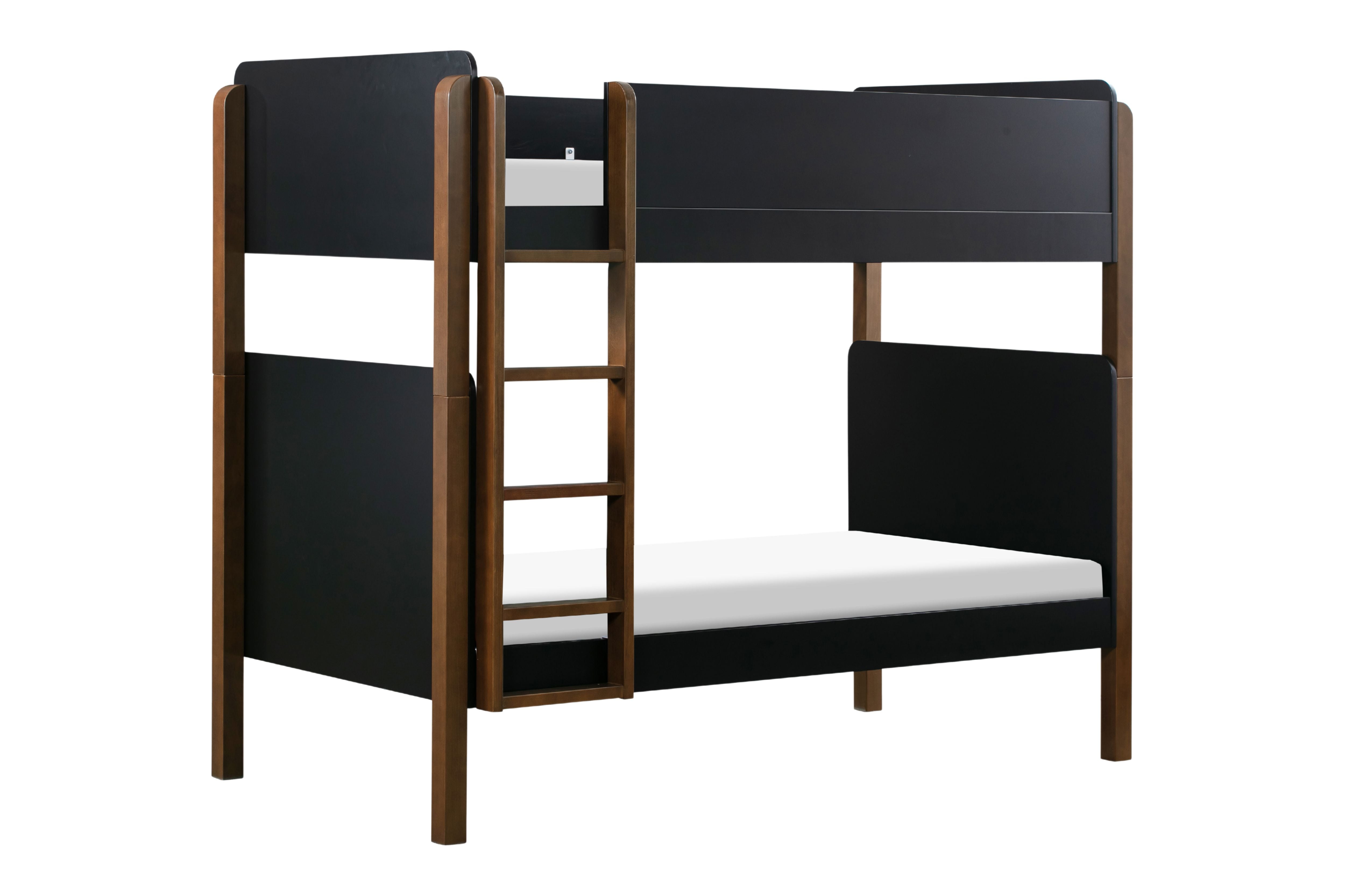 Babyletto TipToe Convertible Bunk Bed #color_black-natural-walnut