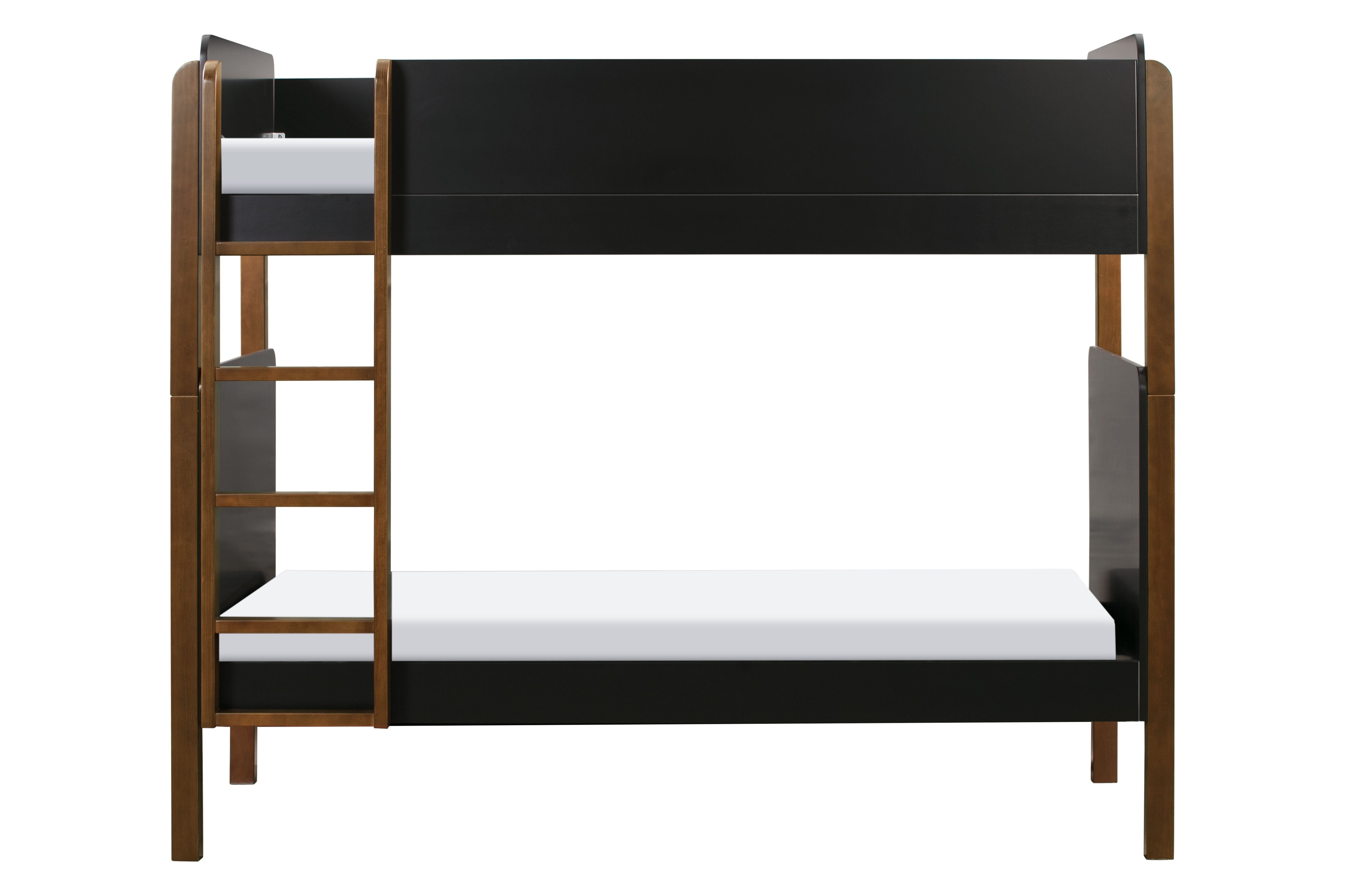 Babyletto TipToe Convertible Bunk Bed #color_black-natural-walnut