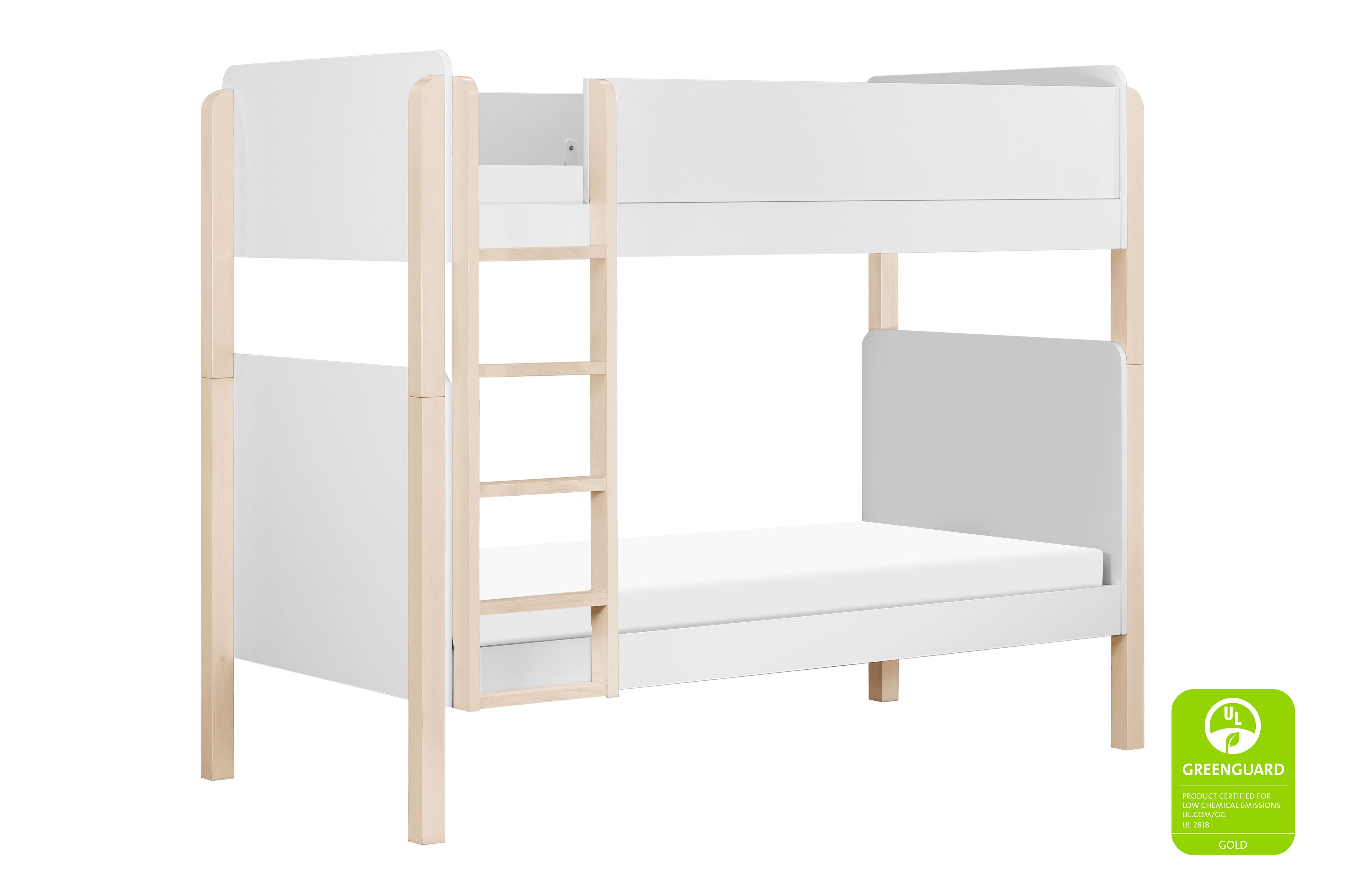 Babyletto TipToe Convertible Bunk Bed #color_white-and-washed