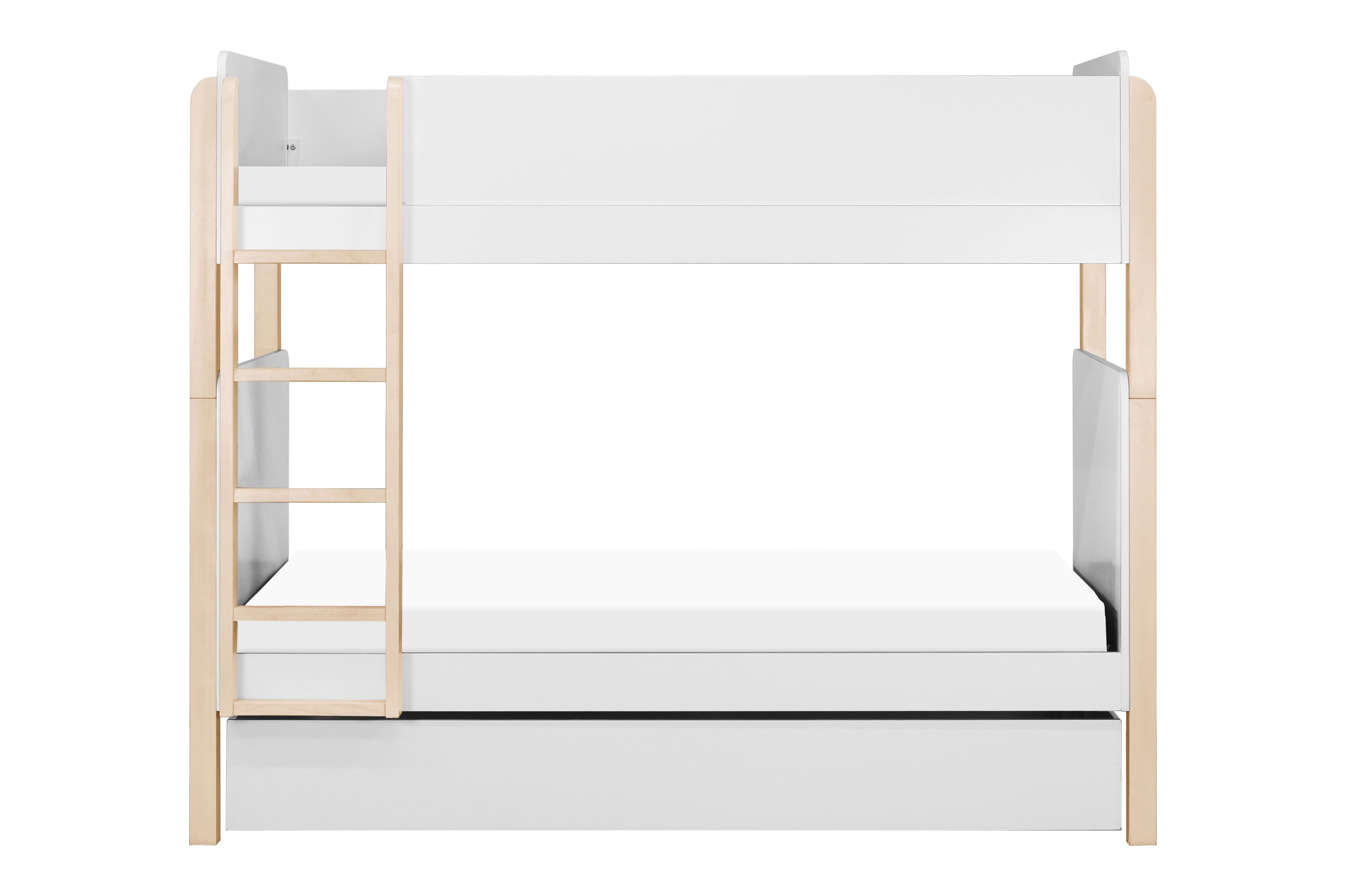 Babyletto TipToe Convertible Bunk Bed #color_white-and-washed
