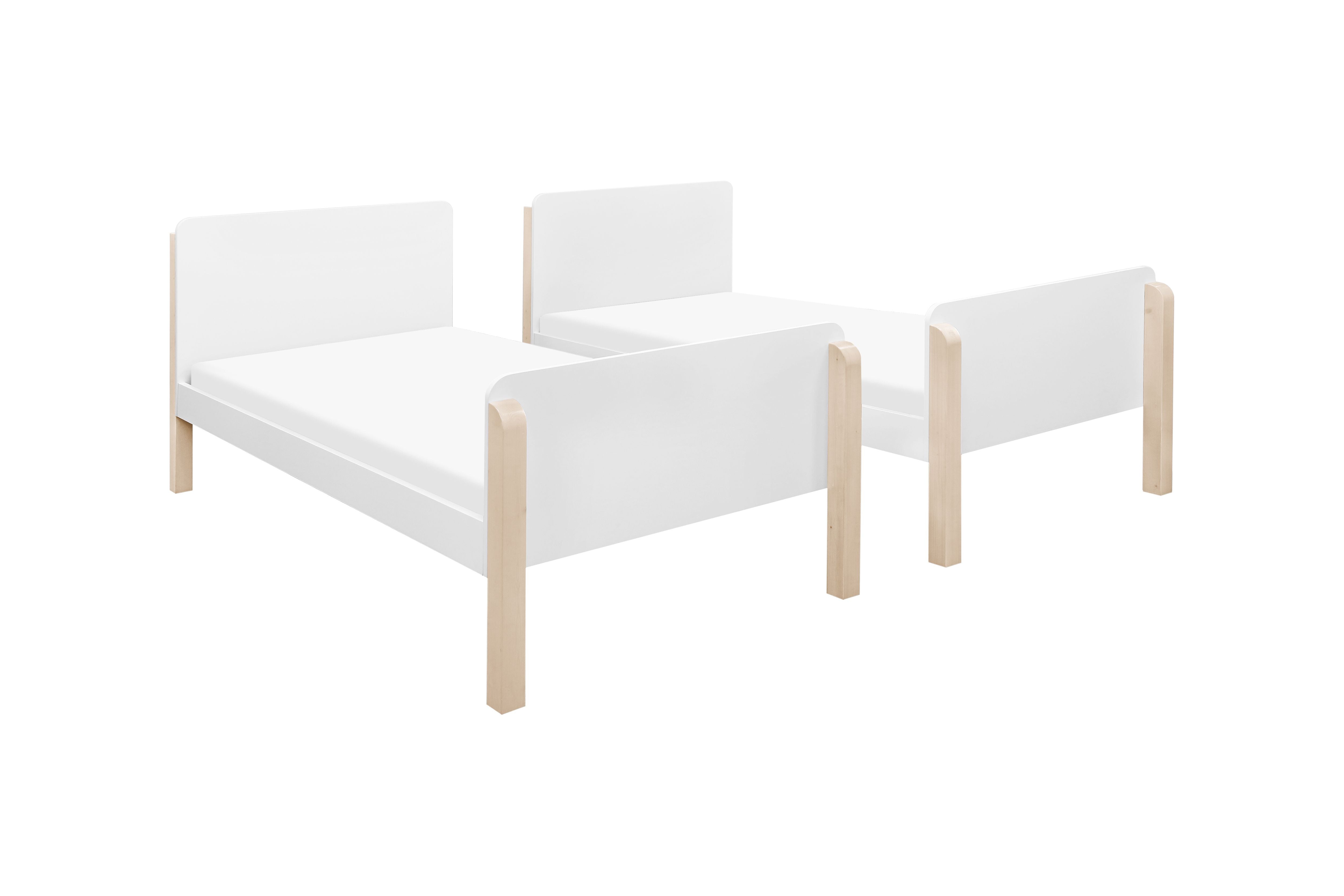 Babyletto TipToe Convertible Bunk Bed #color_white-and-washed