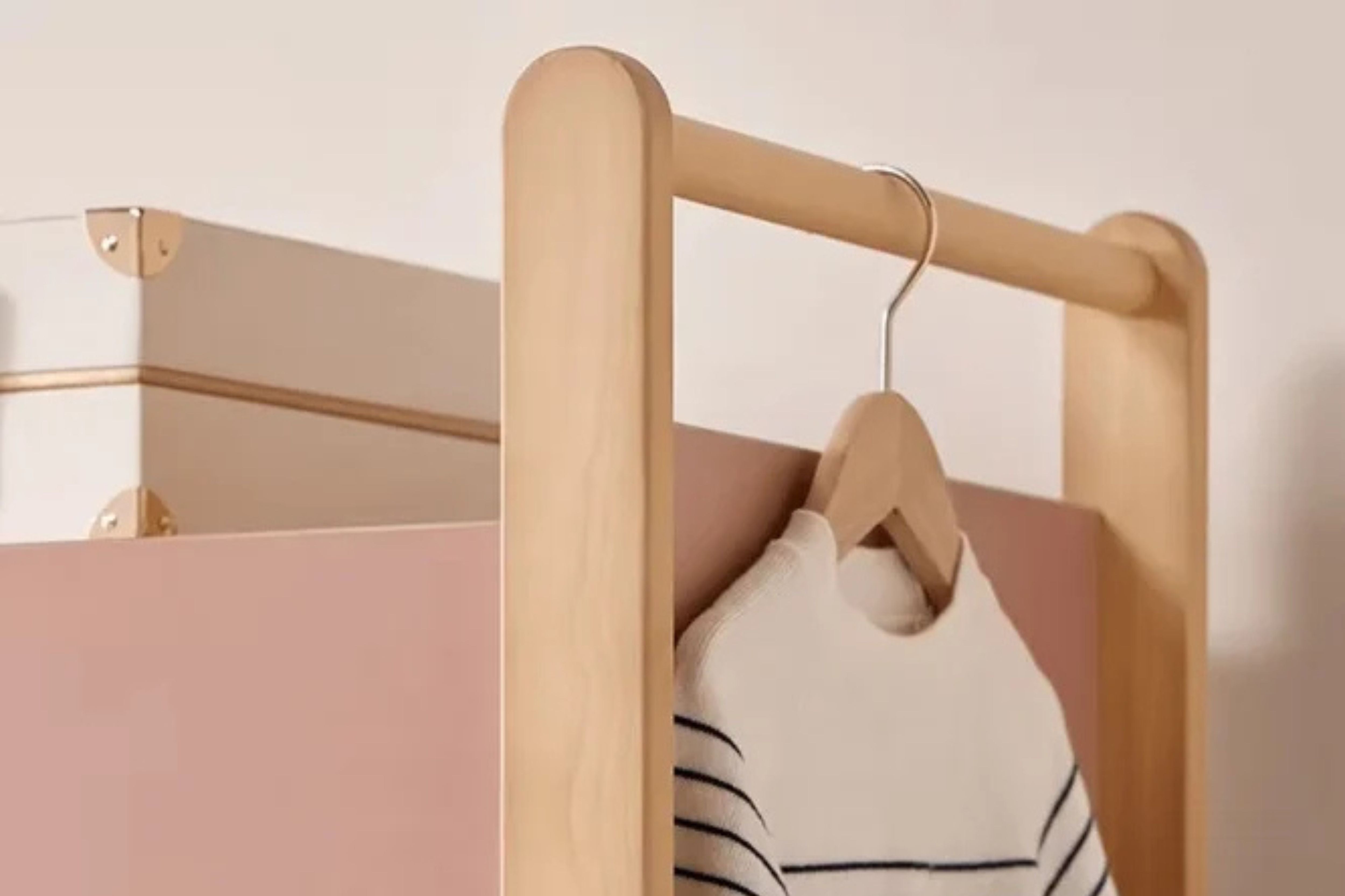 Zoom in top detail of Boori Tidy 2 Door Wardrobe with 2 Drawers