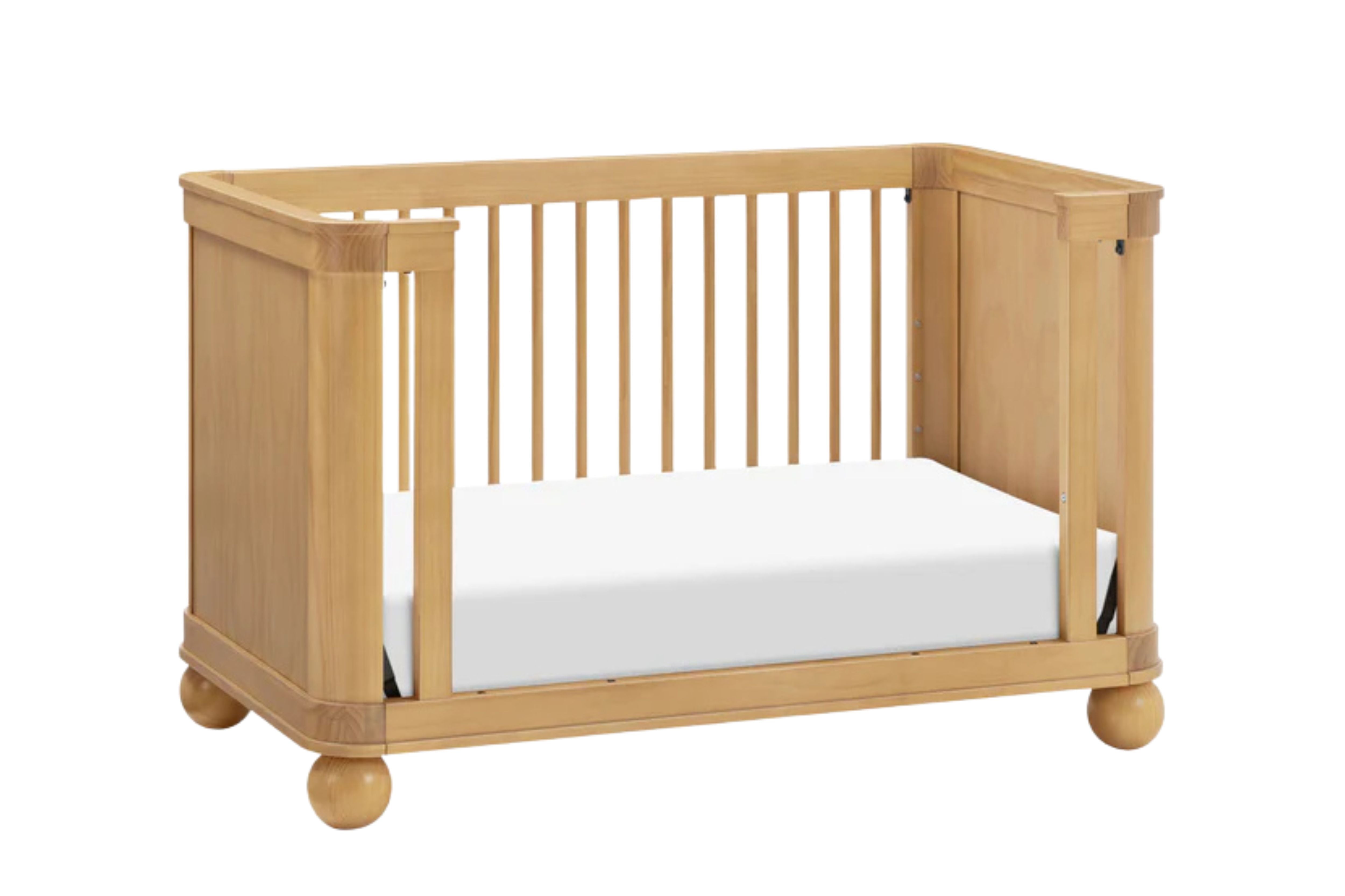 Babyletto Crosby 3-in-1 Convertible Crib in daybed configuration #color_honey