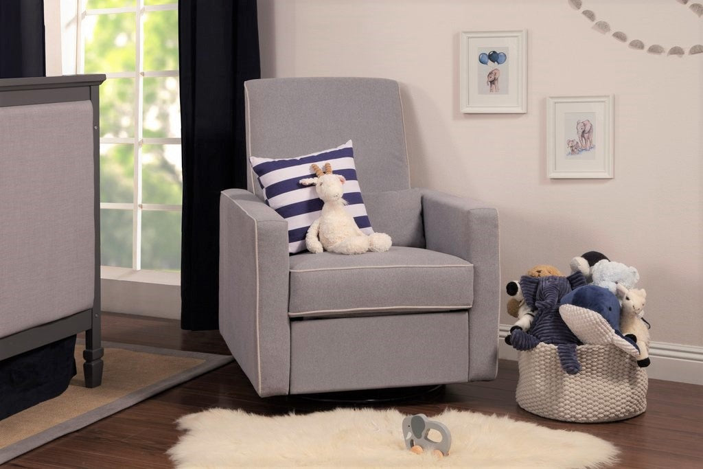 [AS-IS] DaVinci Piper Recliner and Swivel Glider (Light Grey)