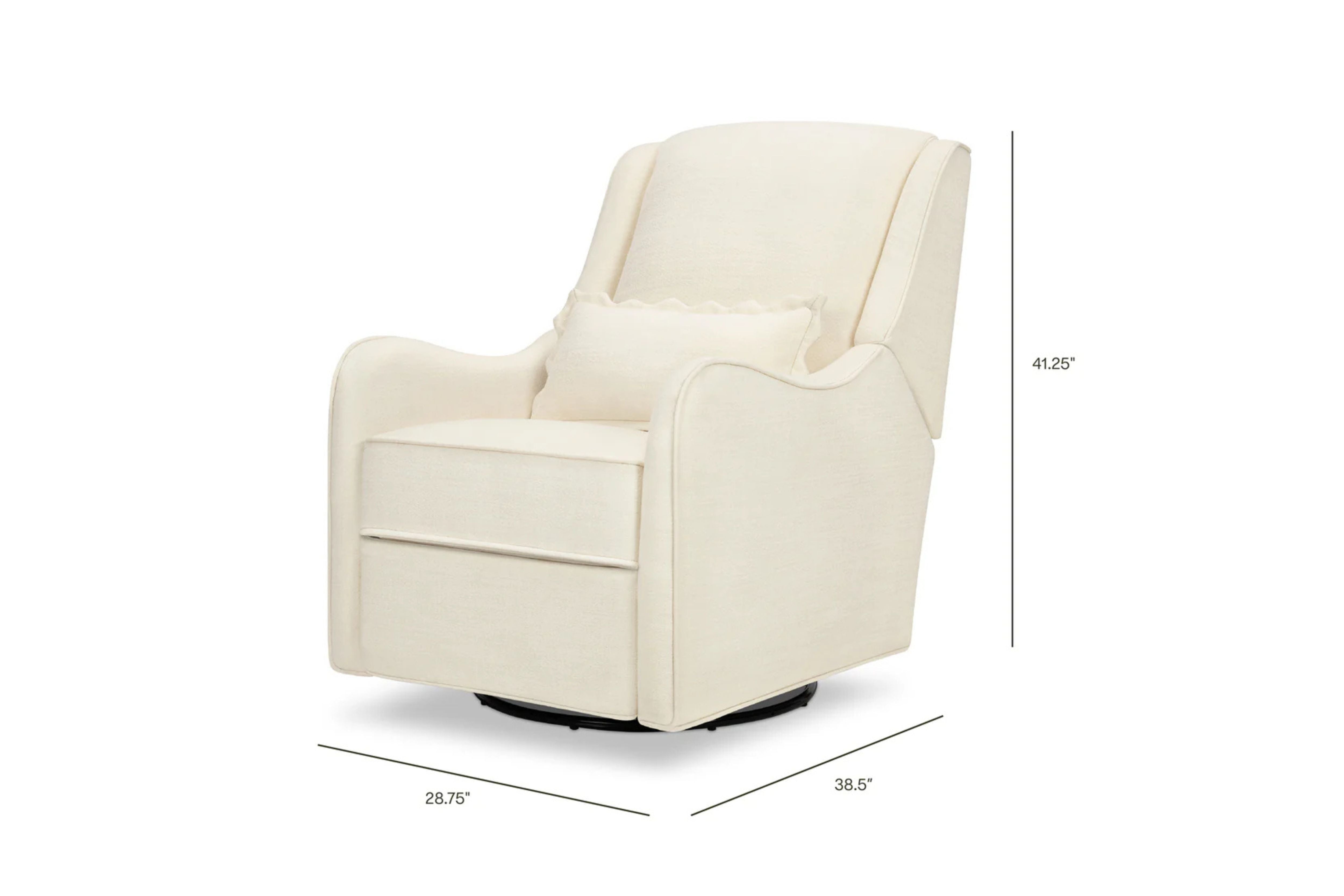 Devon Recliner and Swivel Glider Nursing Chair measurements #color_cream