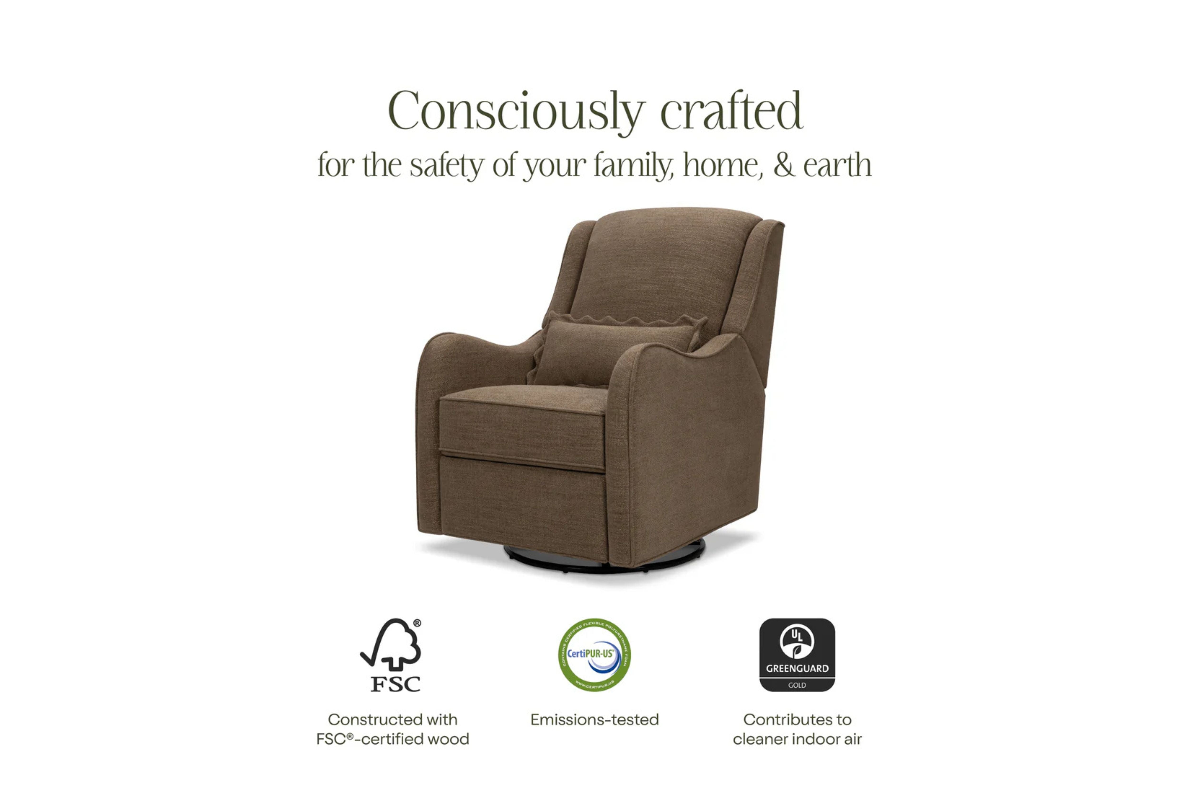Devon Recliner and Swivel Glider Nursing Chair in Truffle #color_truffle