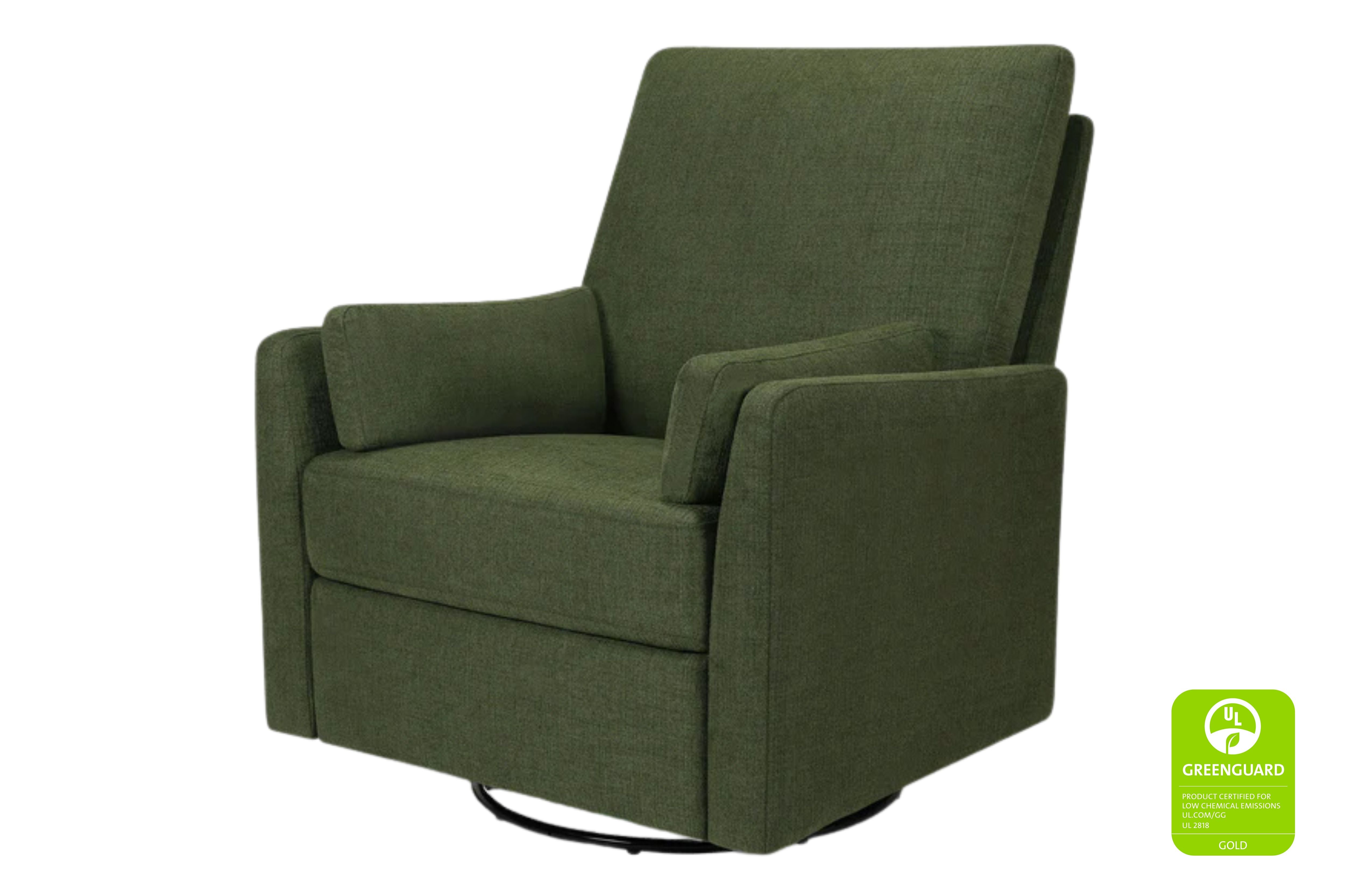 DaVinci Ethan Recliner and Swivel Glider in Eco-Performance Fabric #color_forest-green