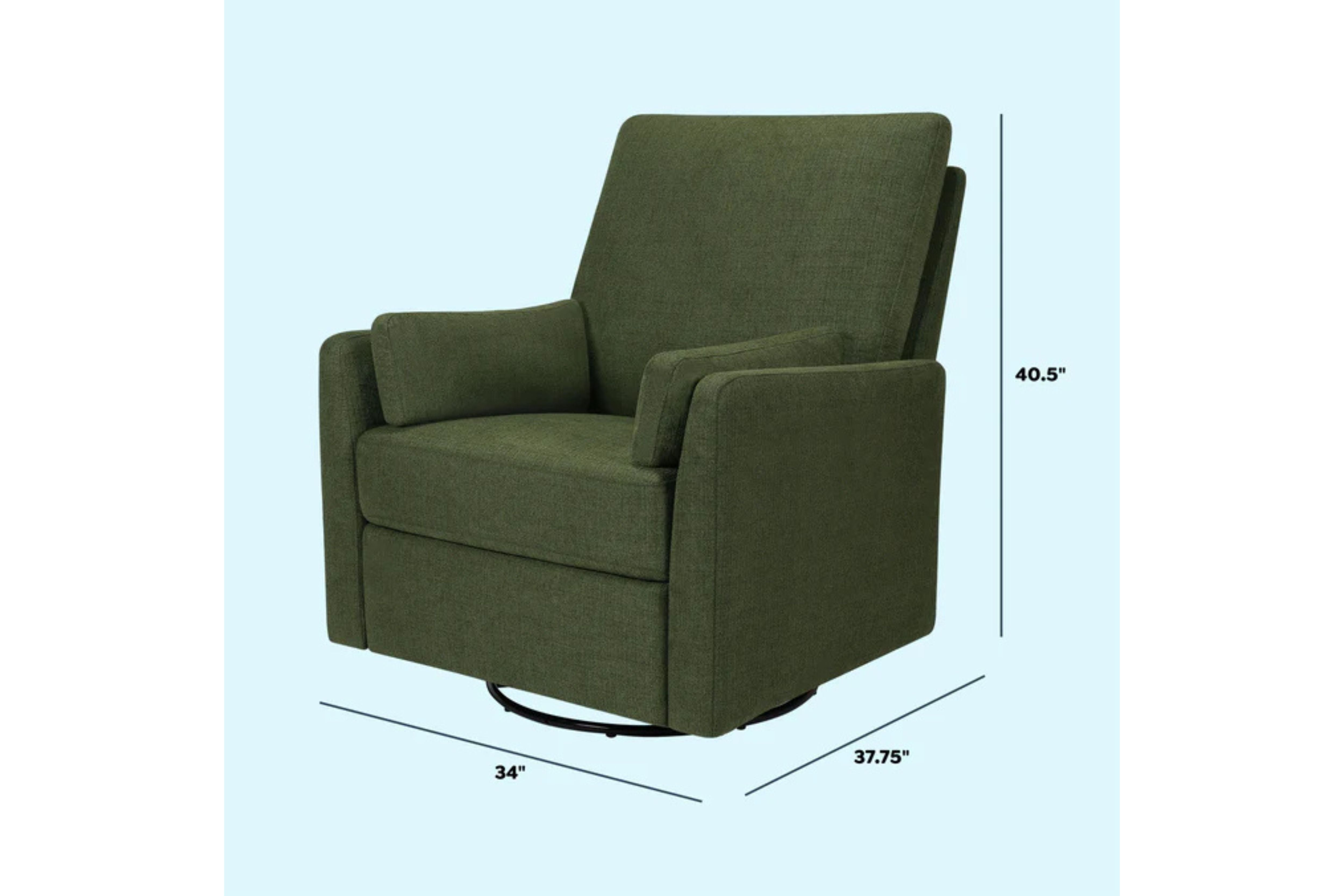 DaVinci Ethan Recliner and Swivel Glider in Eco-Performance Fabric #color_forest-green