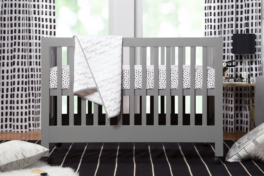 Babyletto Maki 3-in-1 Convertible Crib Grey#color_grey