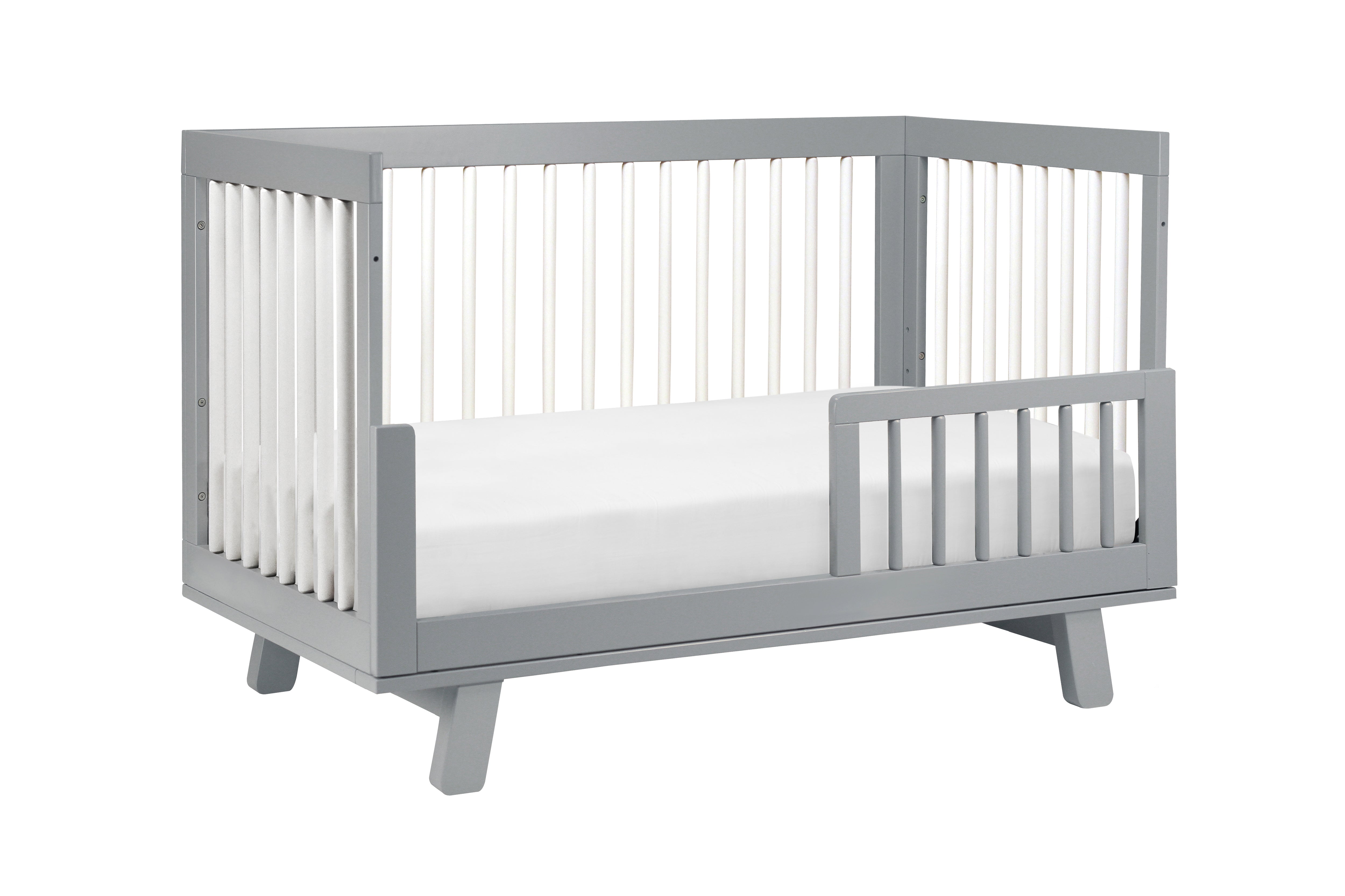babyletto hudson crib grey white#color_grey-and-white