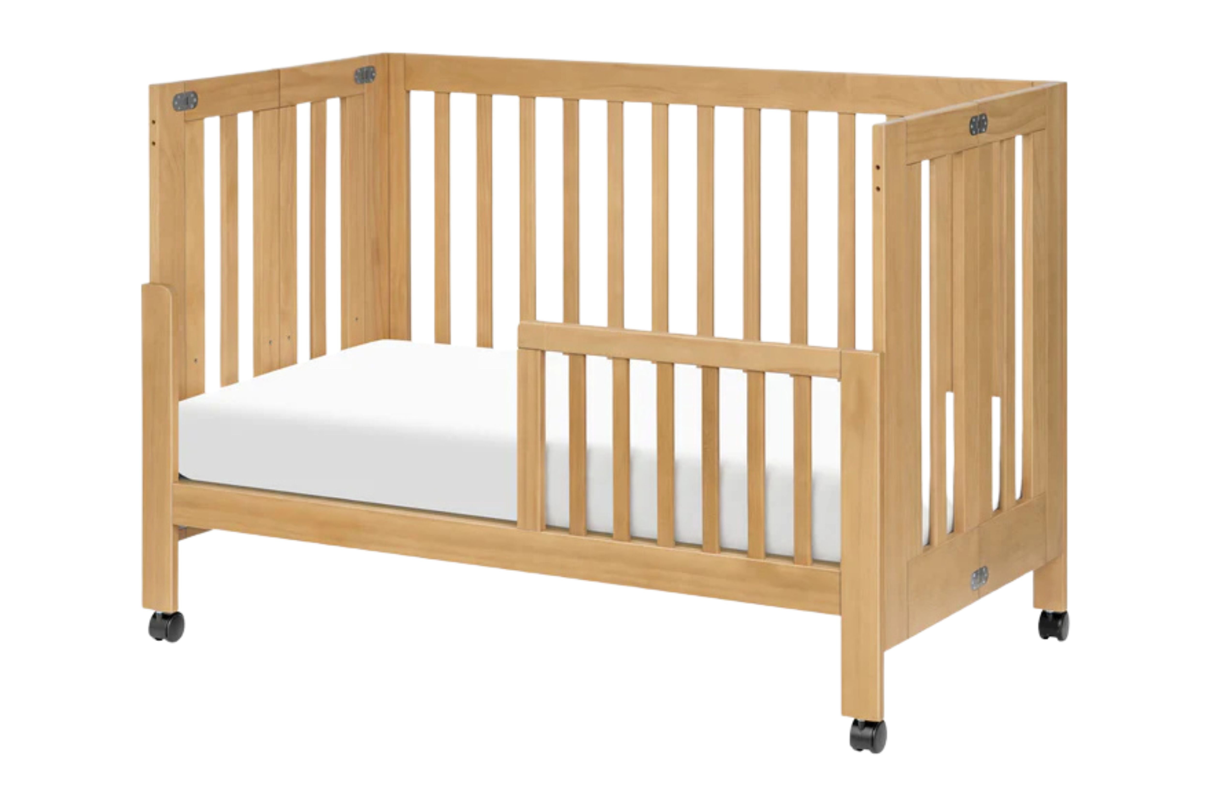 Babyletto Maki Full-Size Portable 2-in-1 Folding Crib with Toddler