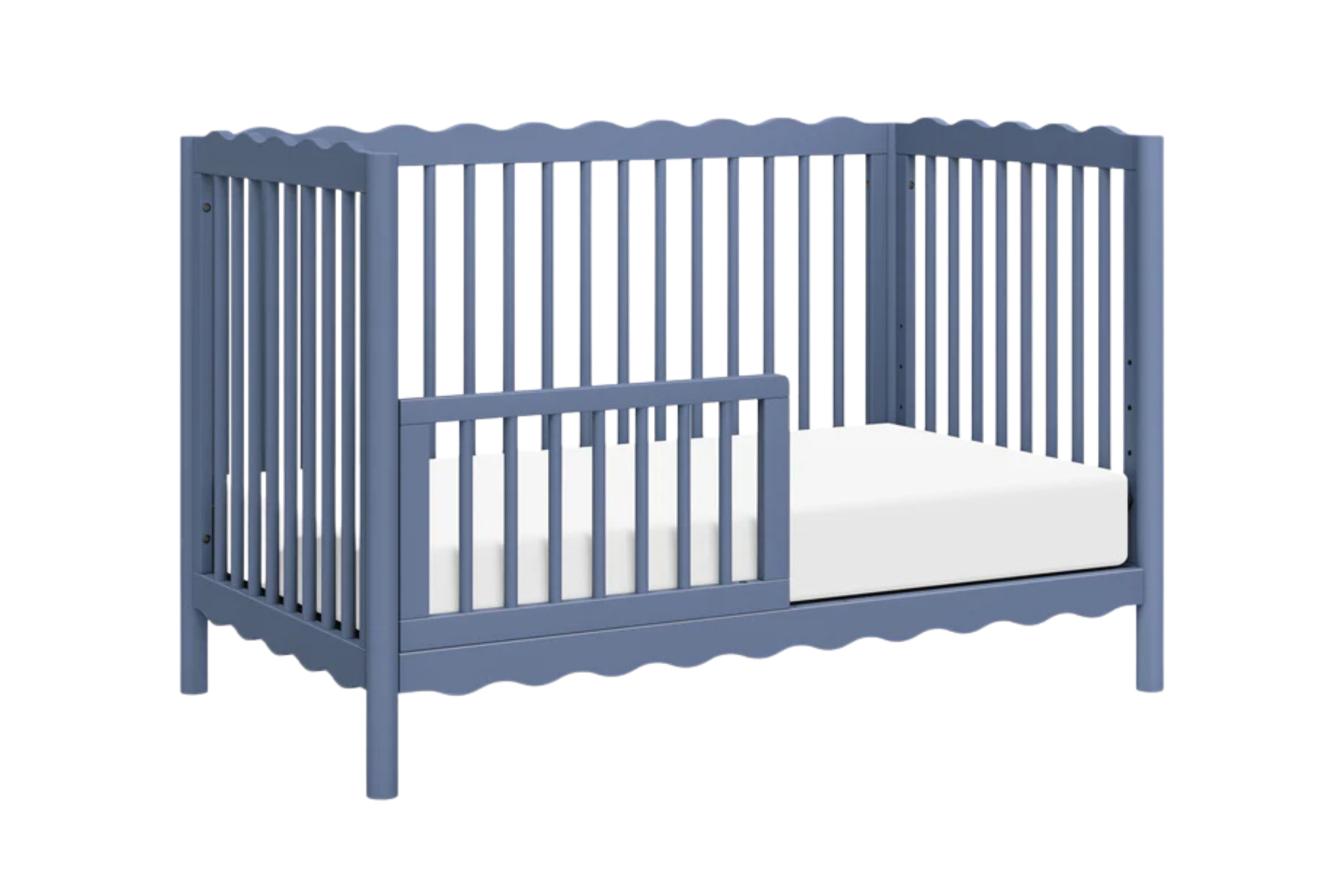 babyletto swell convertible crib cove blue in toddler bed conversion#color_cove-blue