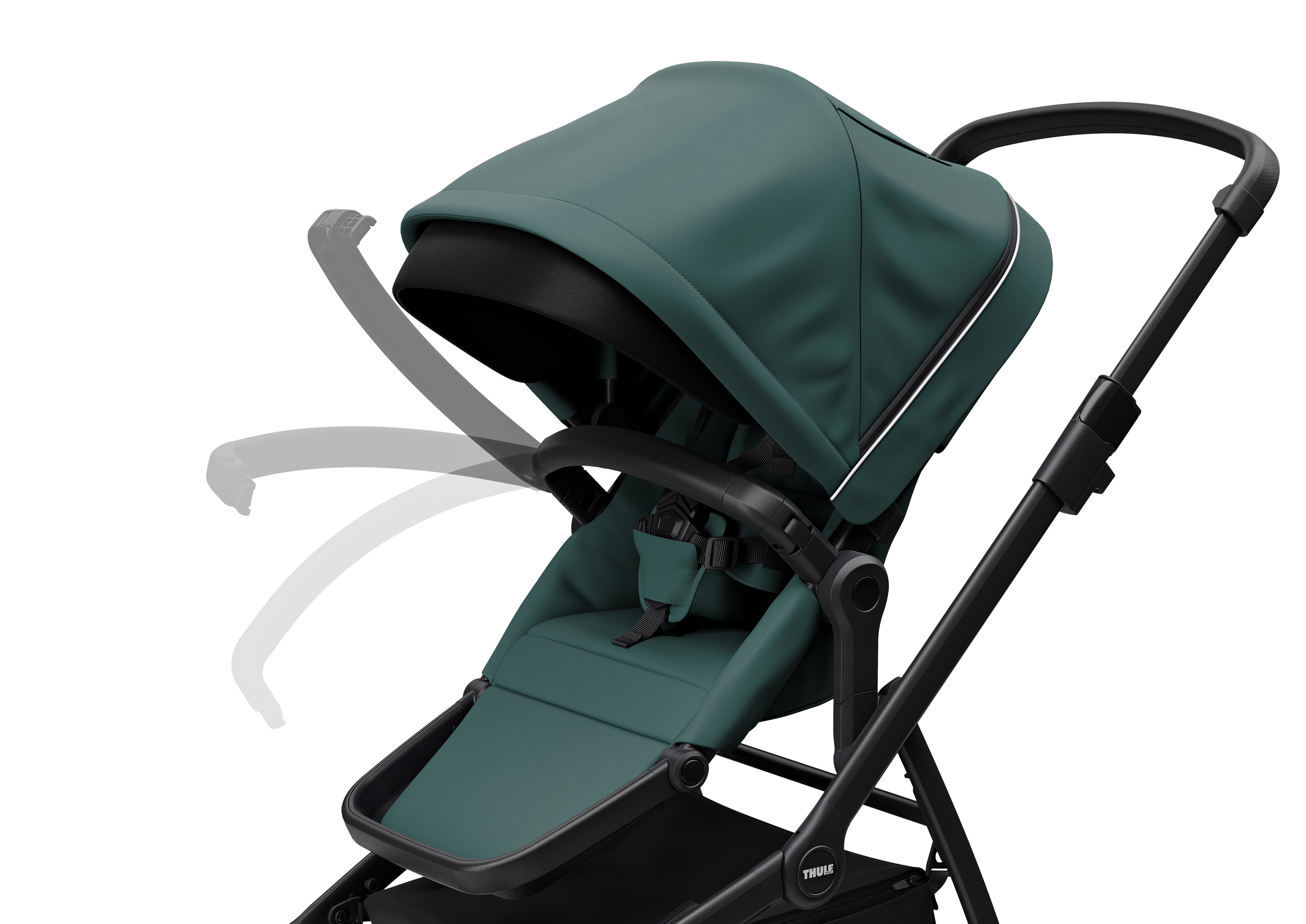 Thule Sleek Double Stroller Deluxe: Stroller + Sibling Seat