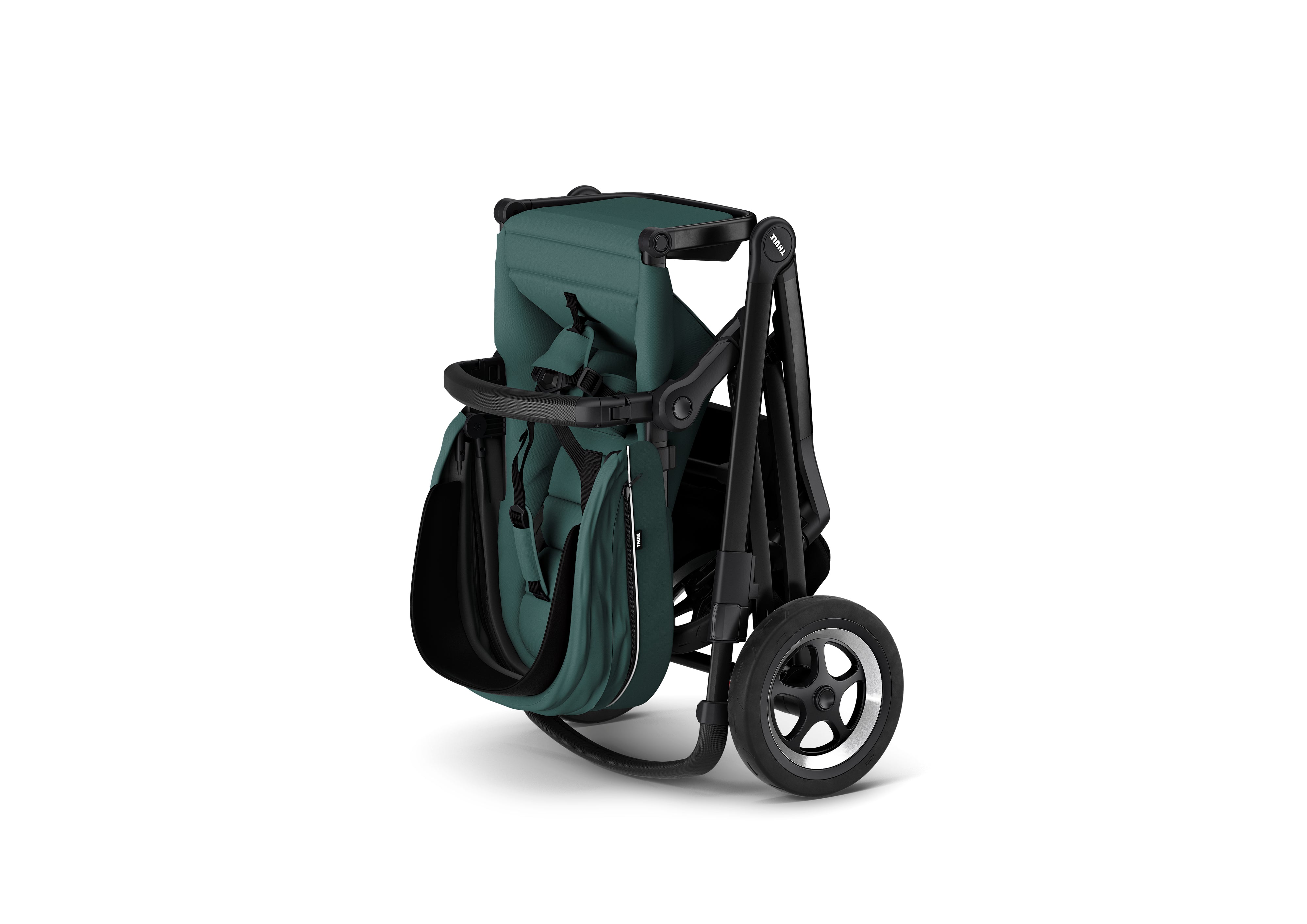 Thule Sleek Double Stroller Deluxe: Stroller + Sibling Seat