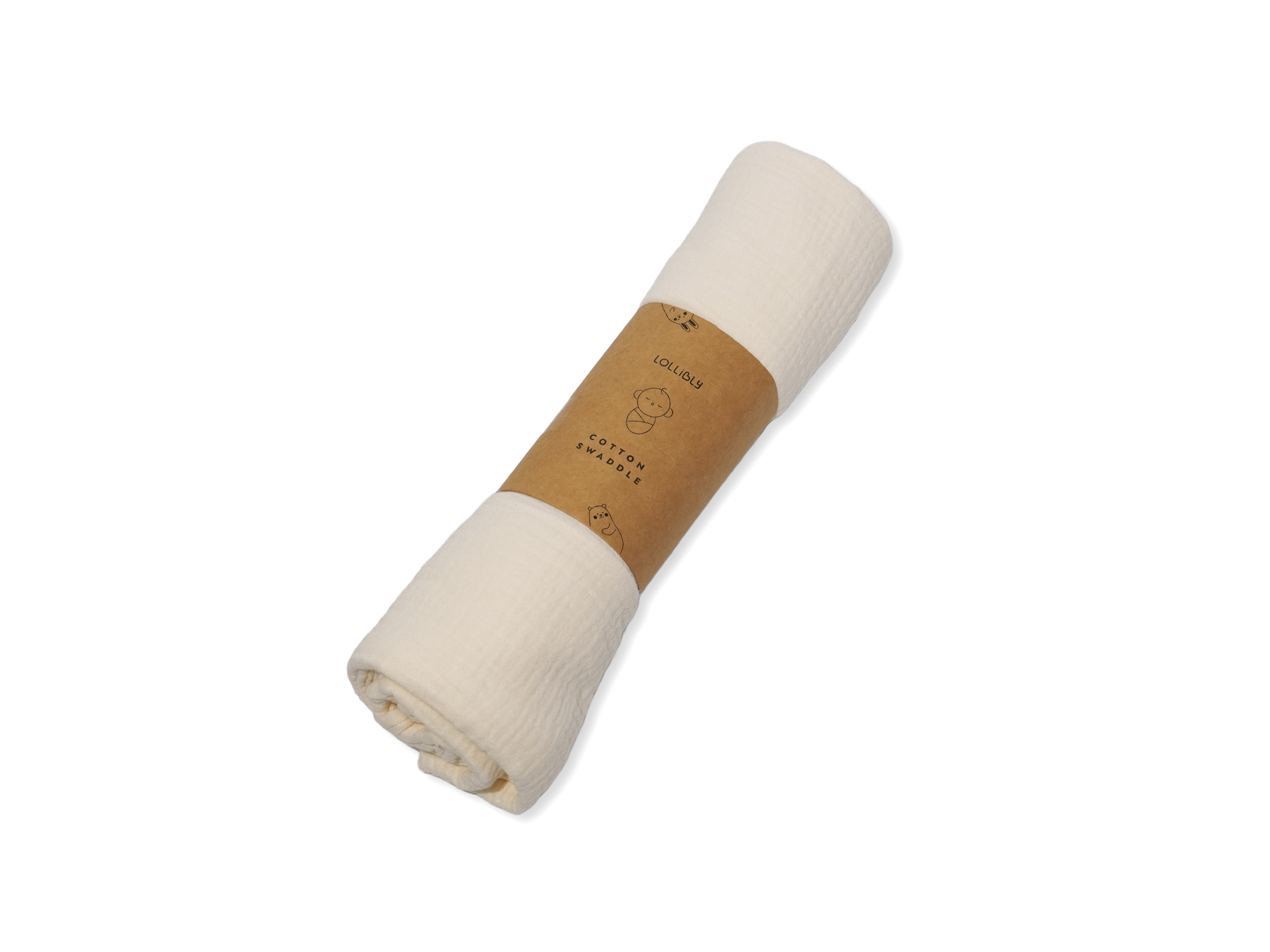 baby muslin swaddle oat cream colour