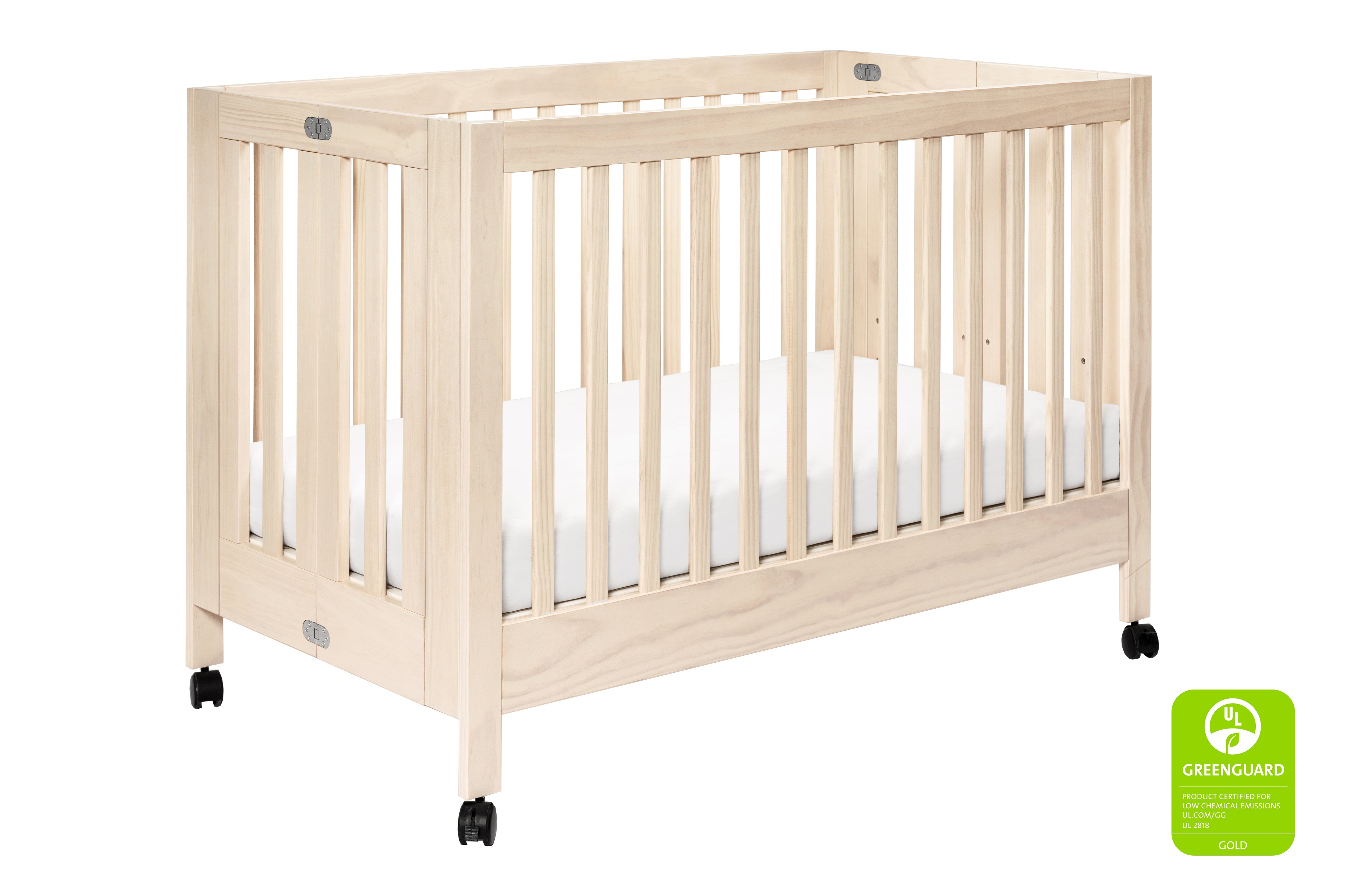 Babyletto Maki 3-in-1 Convertible Crib Washed#color_washed